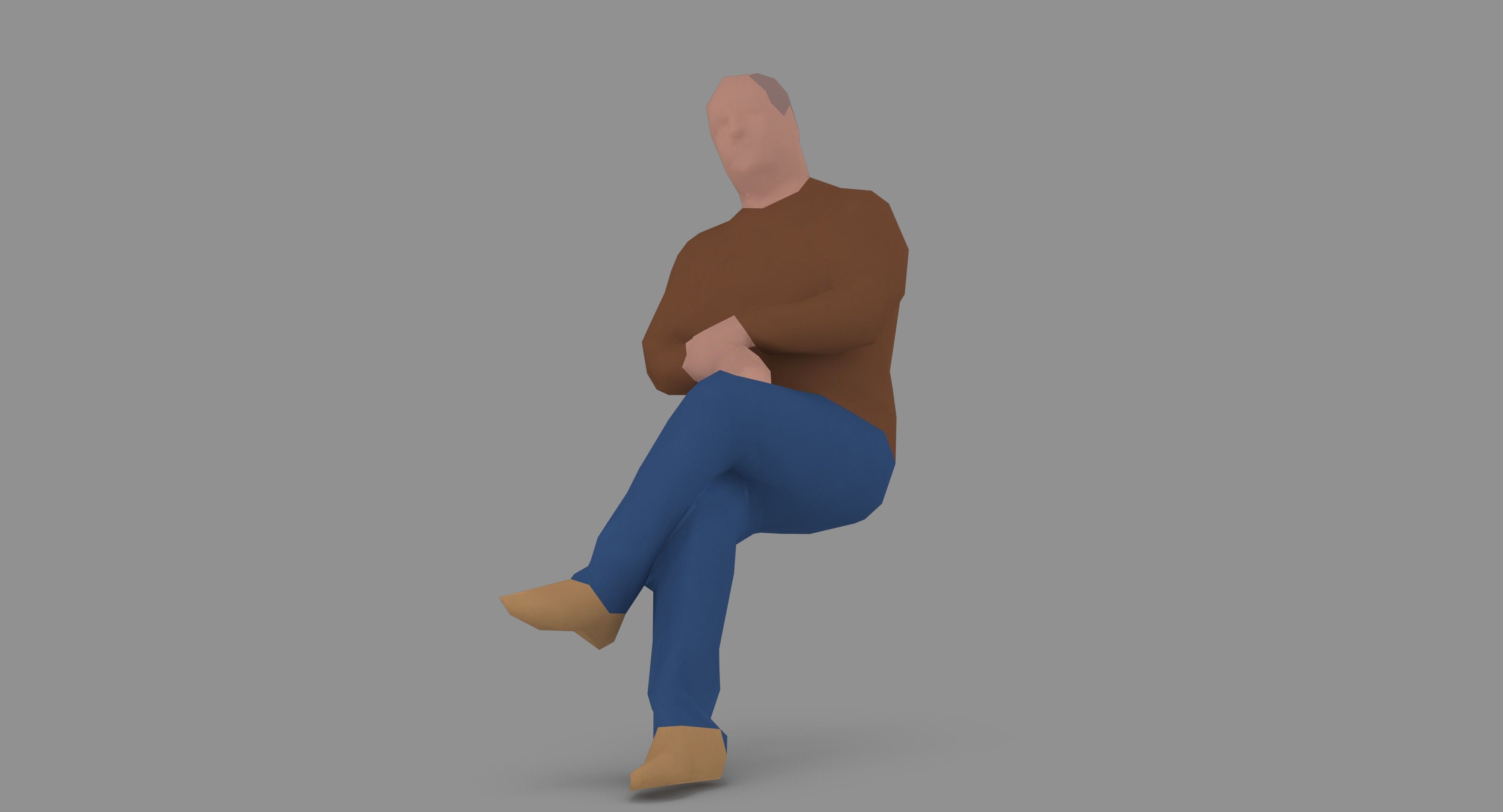Man 1k 216 Low-poly 3D model_21