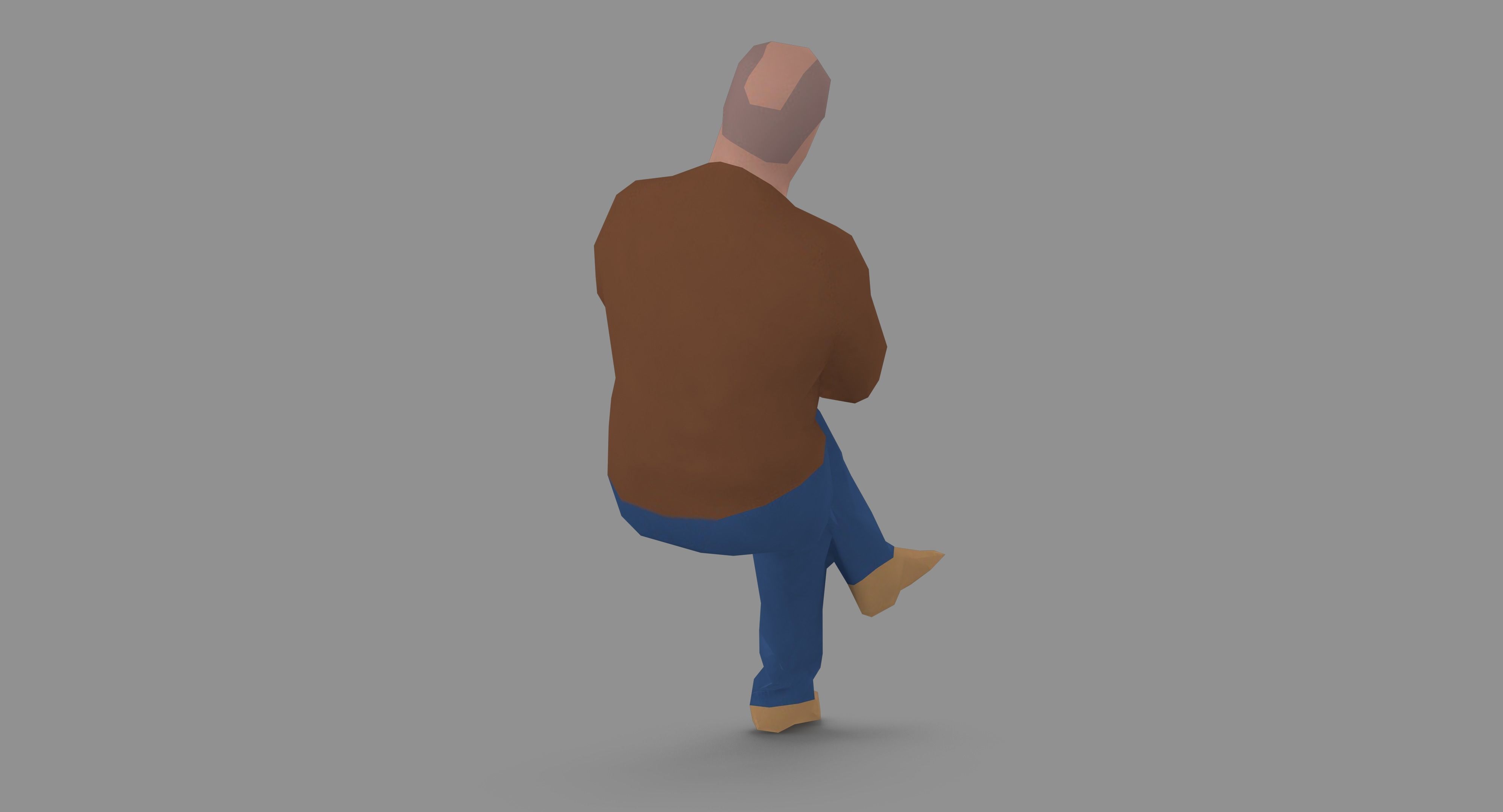 Man 1k 216 Low-poly 3D model_10