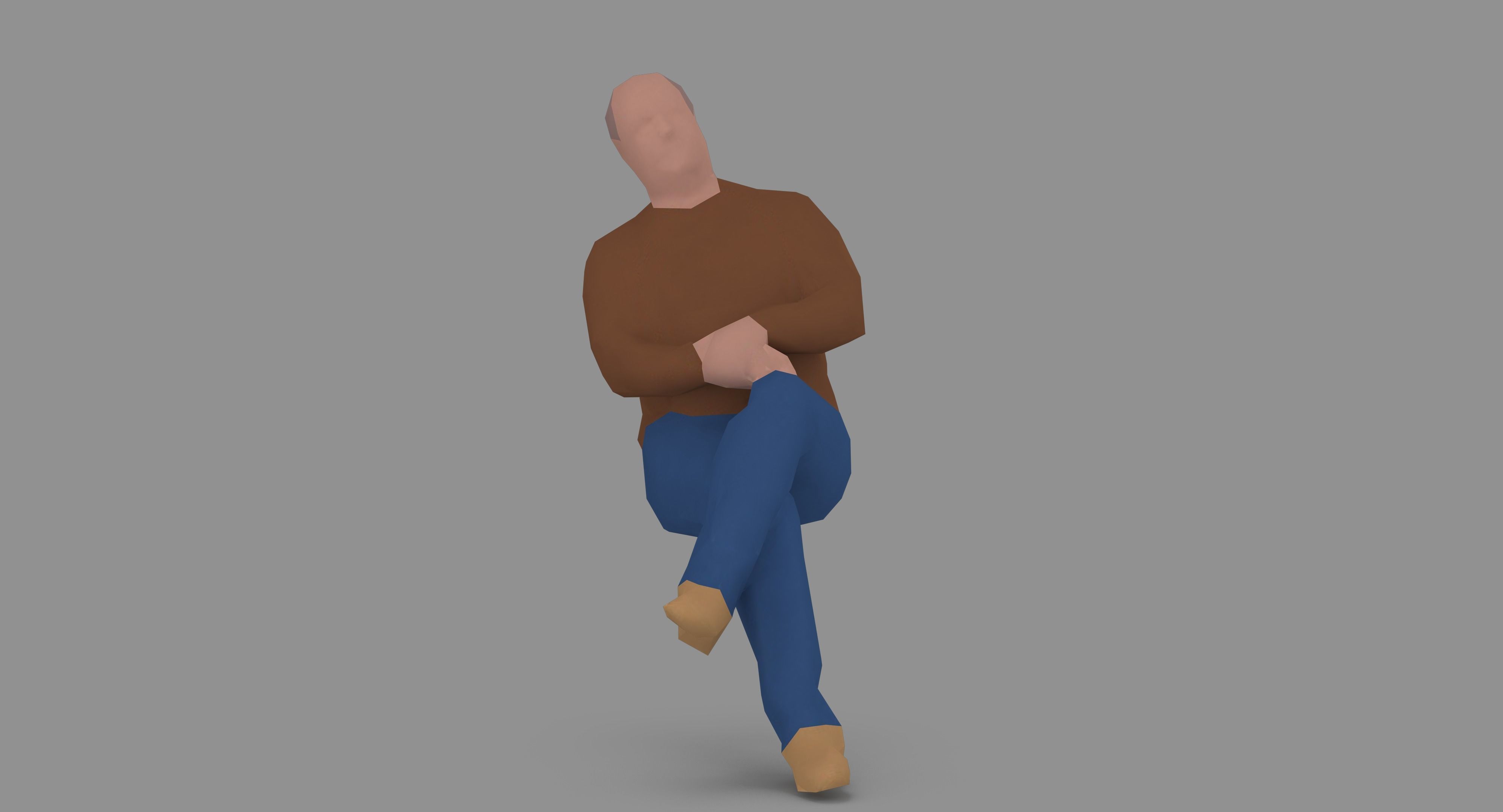 Man 1k 216 Low-poly 3D model_23