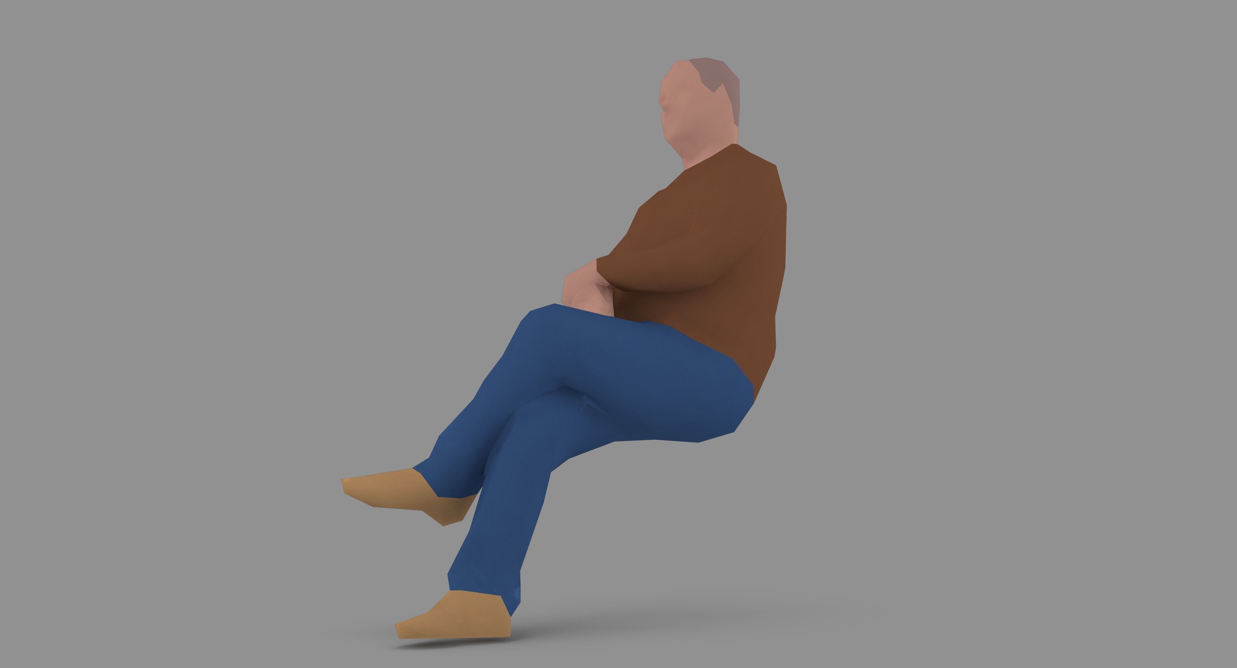 Man 1k 216 Low-poly 3D model_19