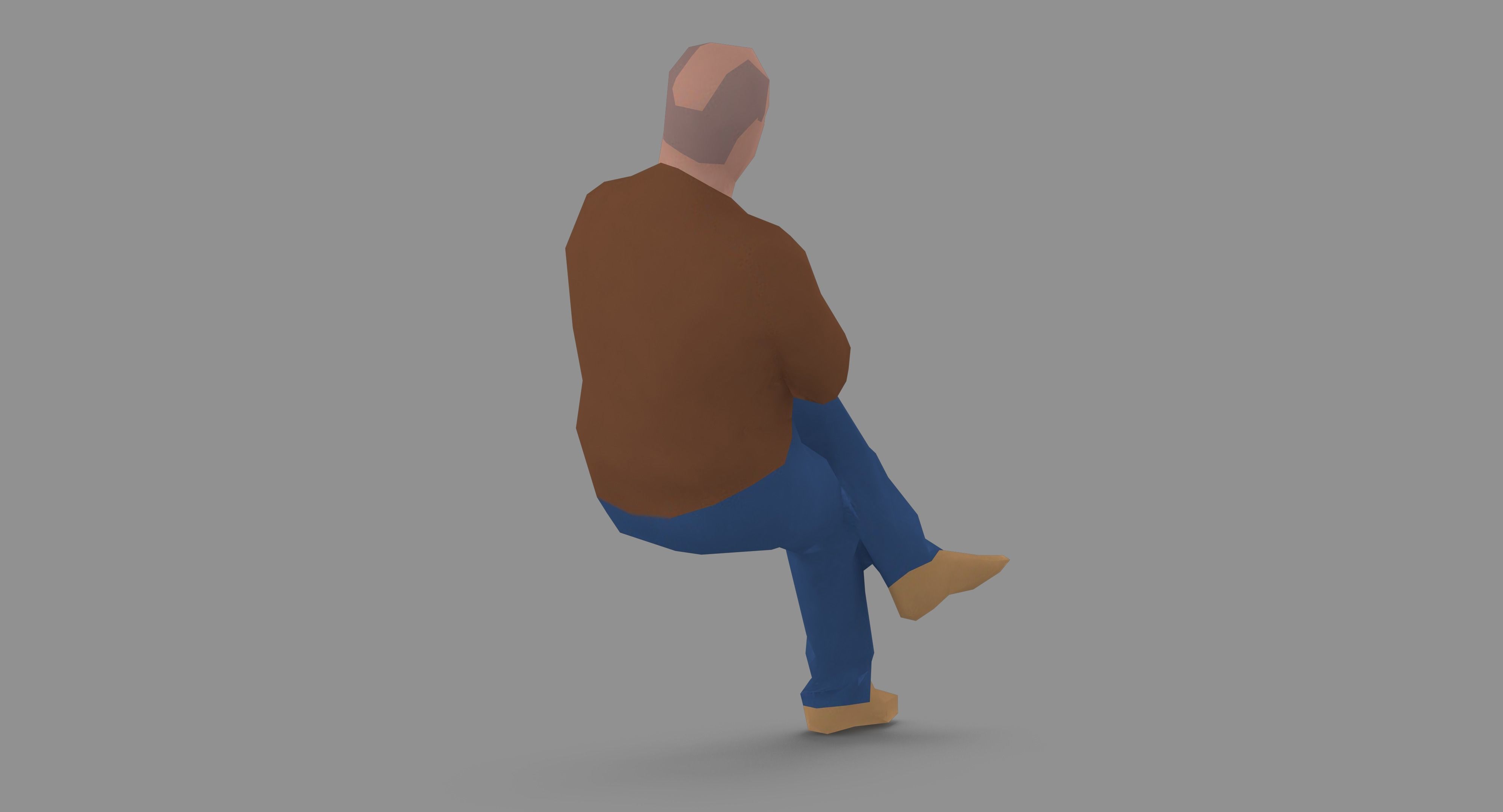 Man 1k 216 Low-poly 3D model_9