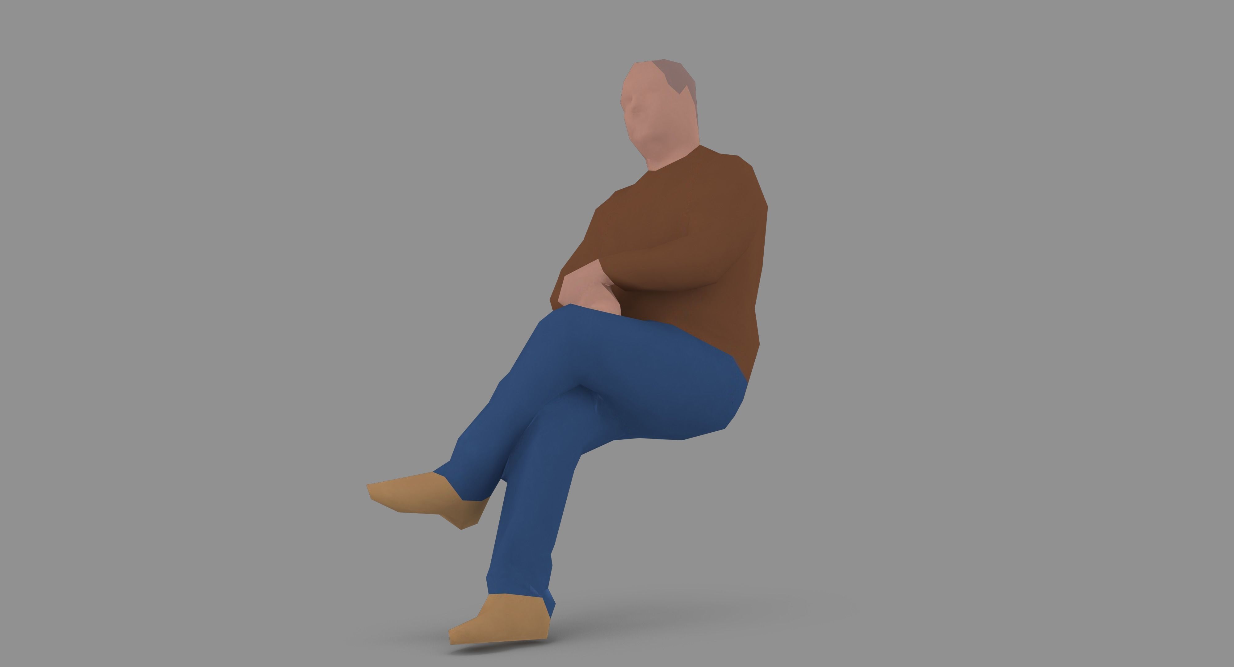 Man 1k 216 Low-poly 3D model_20