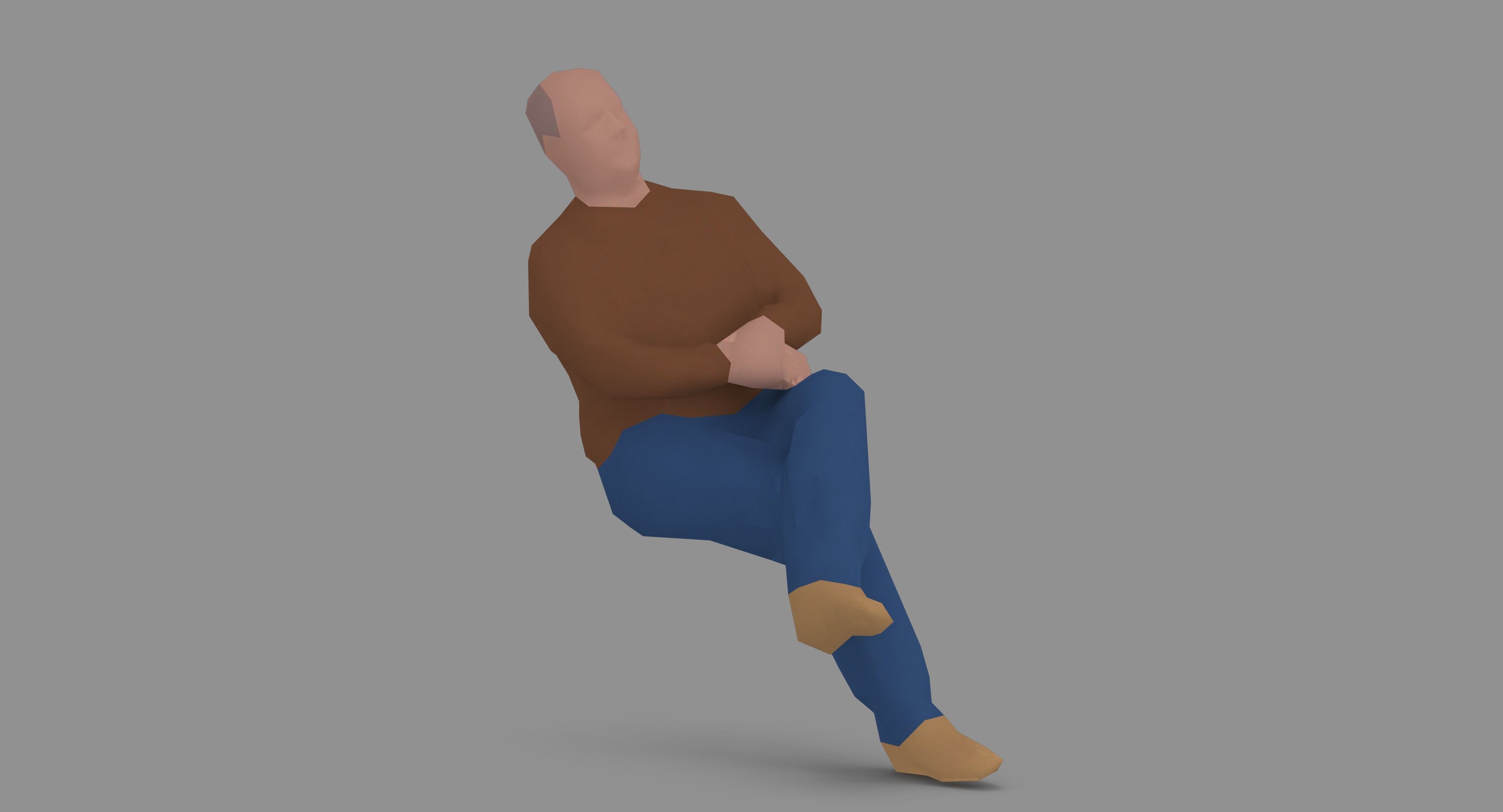Man 1k 216 Low-poly 3D model_2