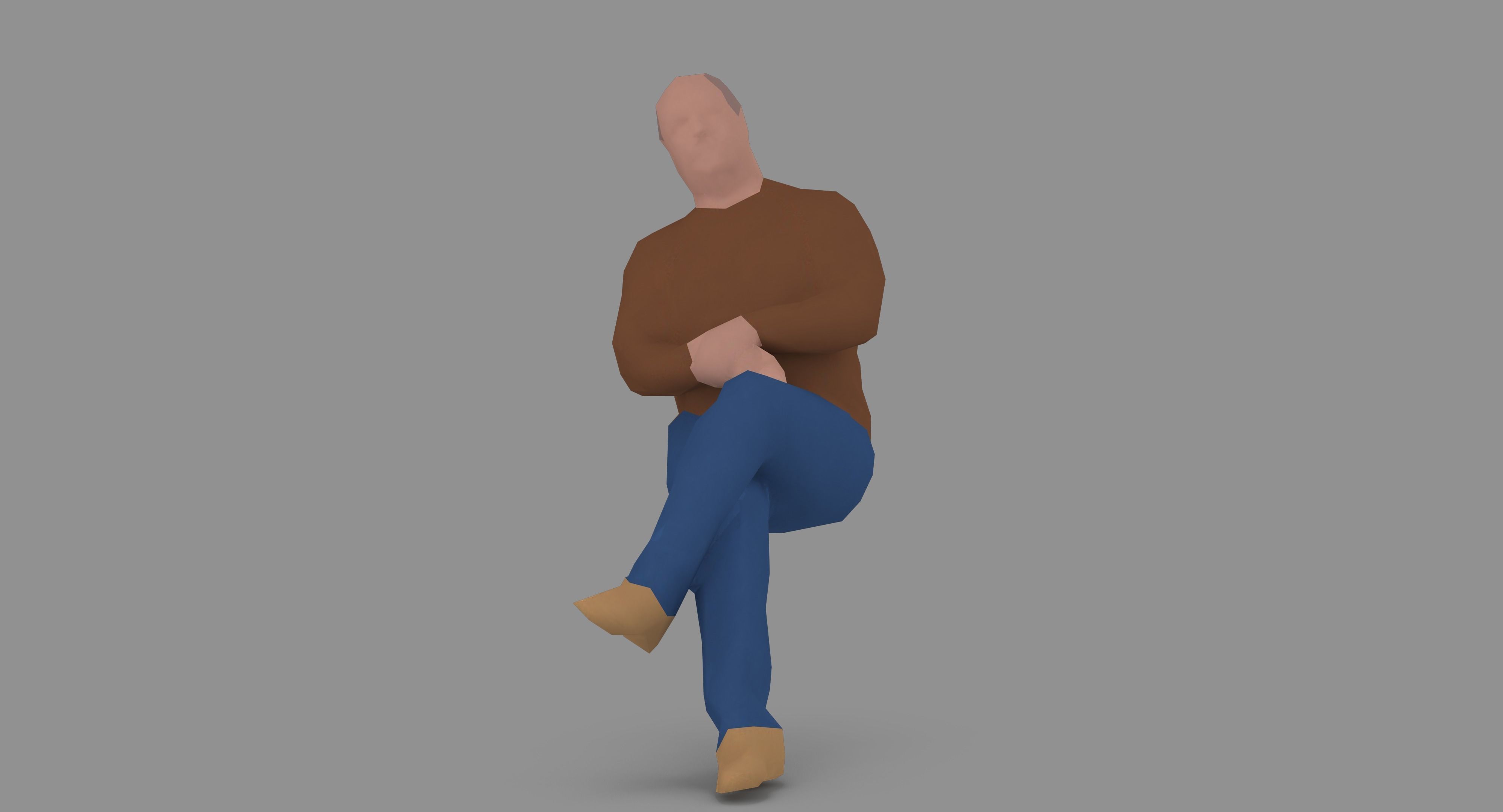Man 1k 216 Low-poly 3D model_22