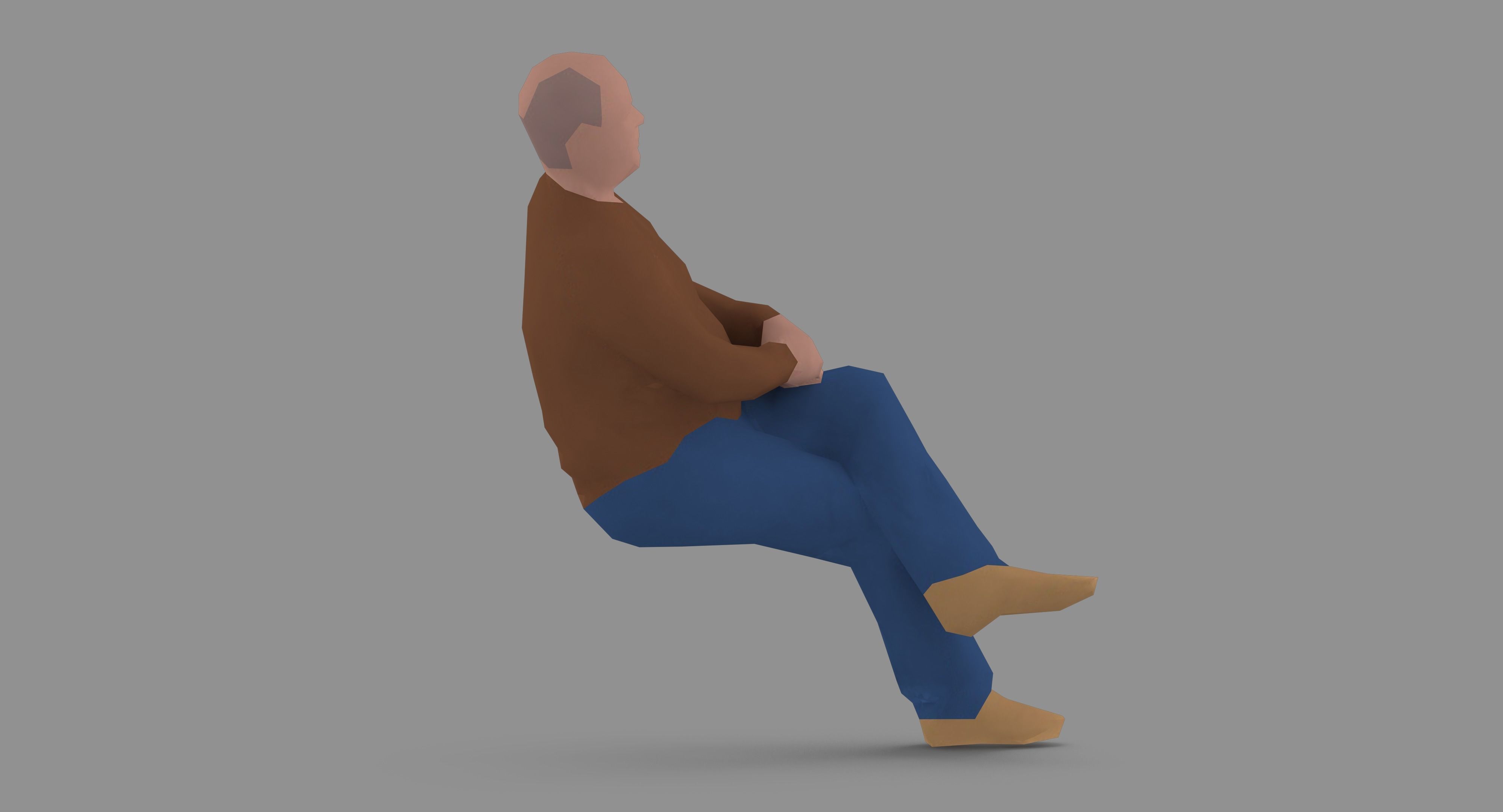 Man 1k 216 Low-poly 3D model_6