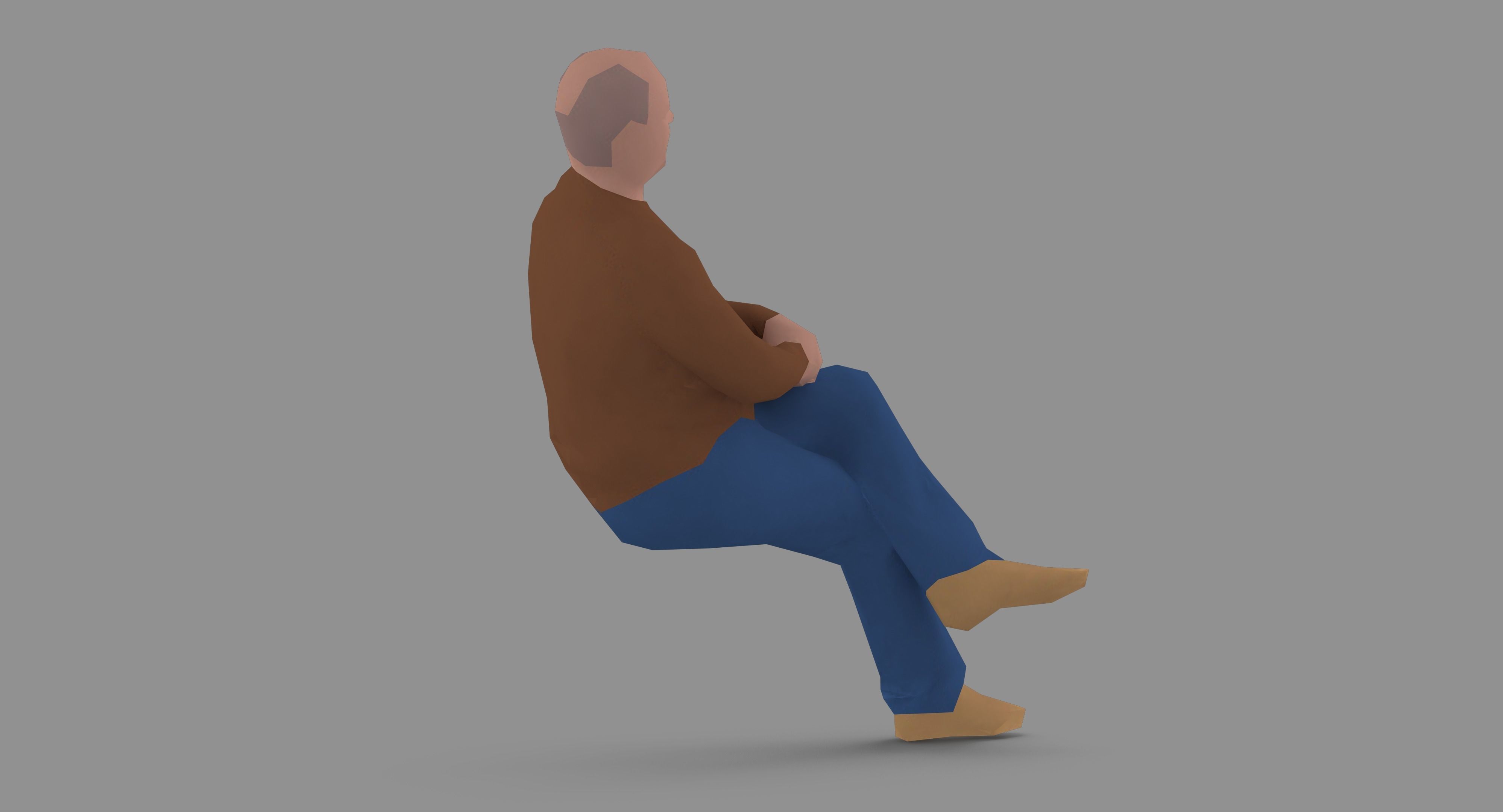 Man 1k 216 Low-poly 3D model_7