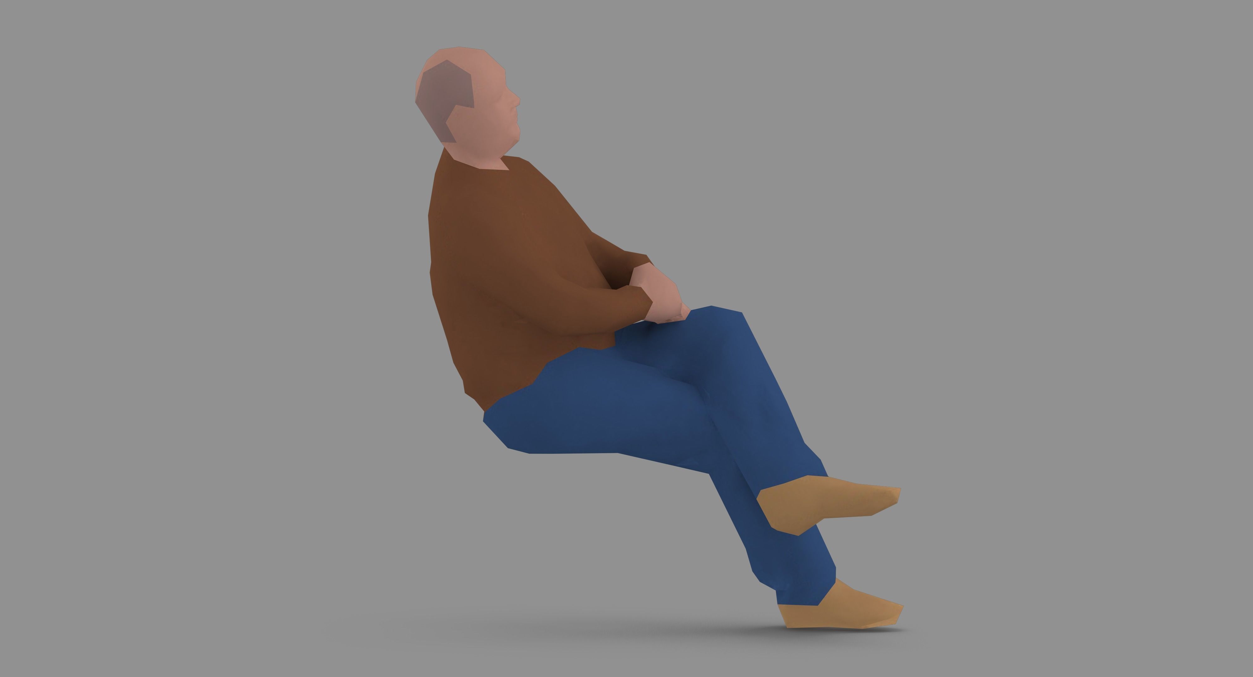 Man 1k 216 Low-poly 3D model_5