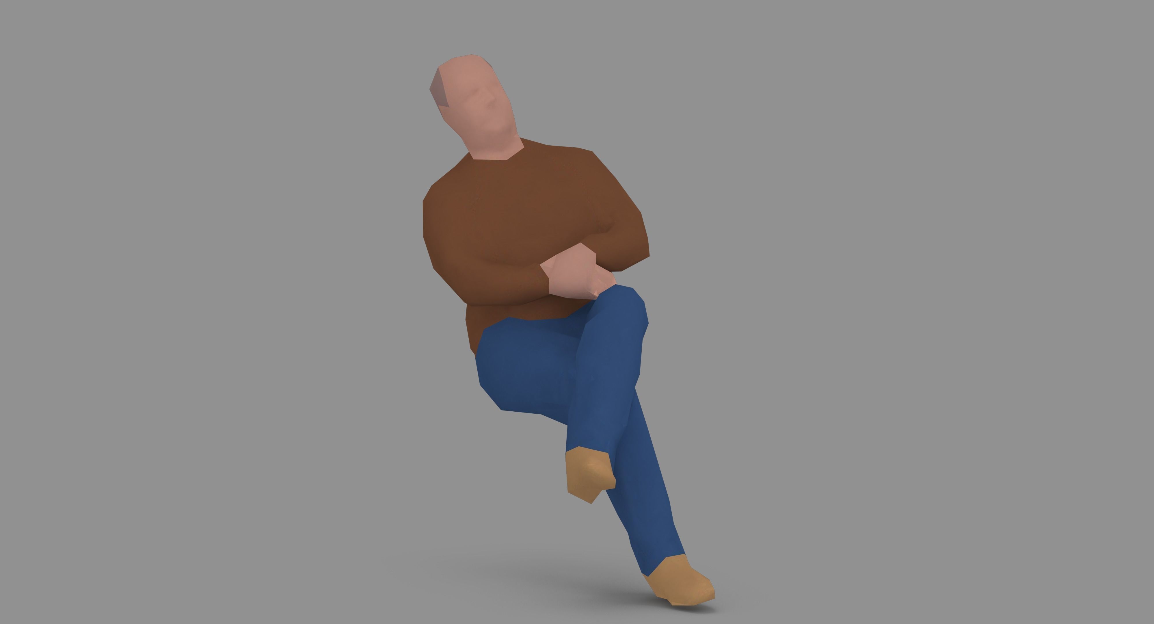 Man 1k 216 Low-poly 3D model_24