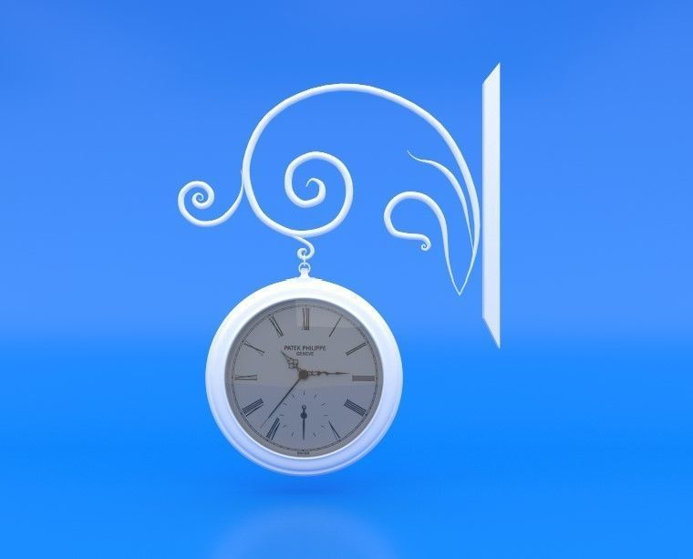 Street Clock 3D model_5