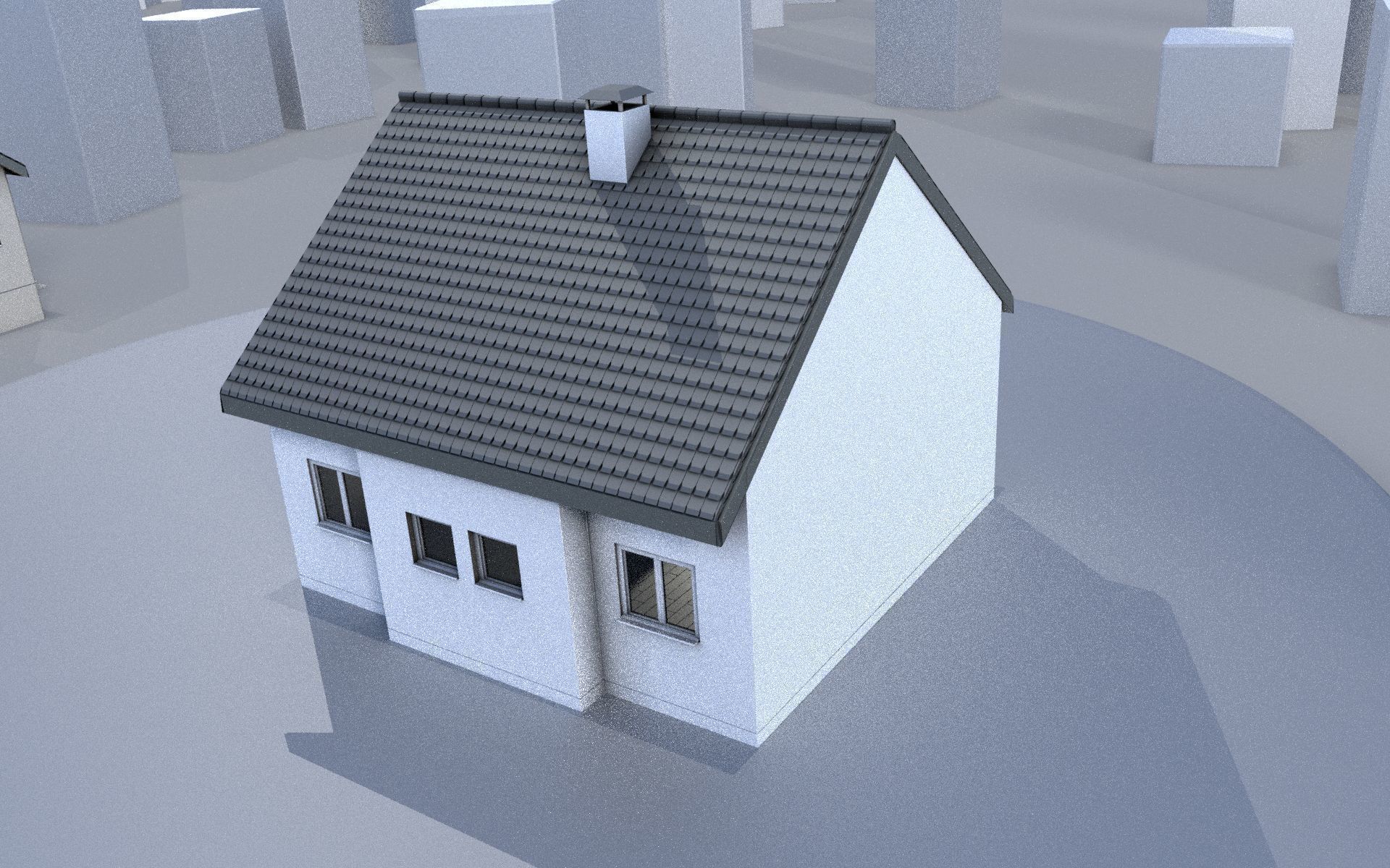 City Double Houses 3D Model Collection_373