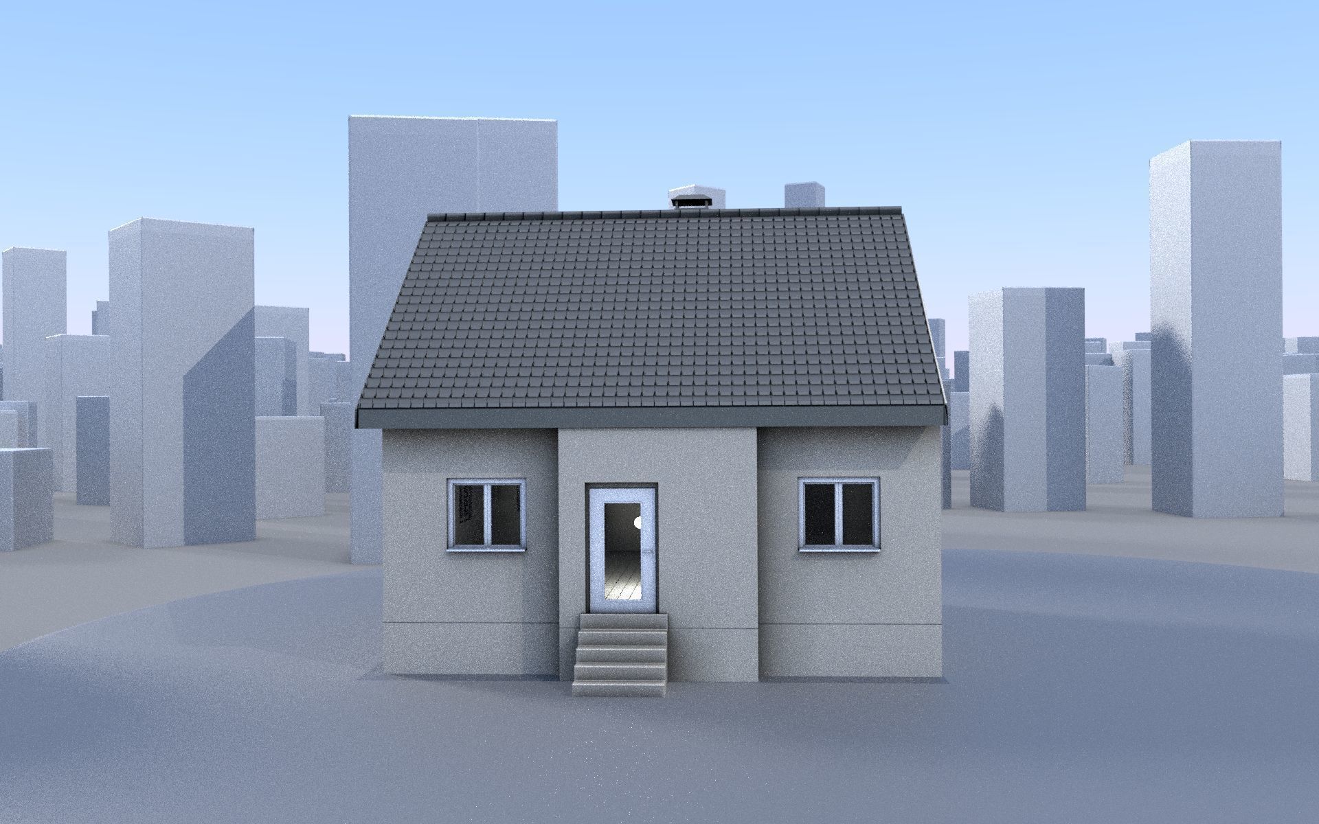 City Double Houses 3D Model Collection_430