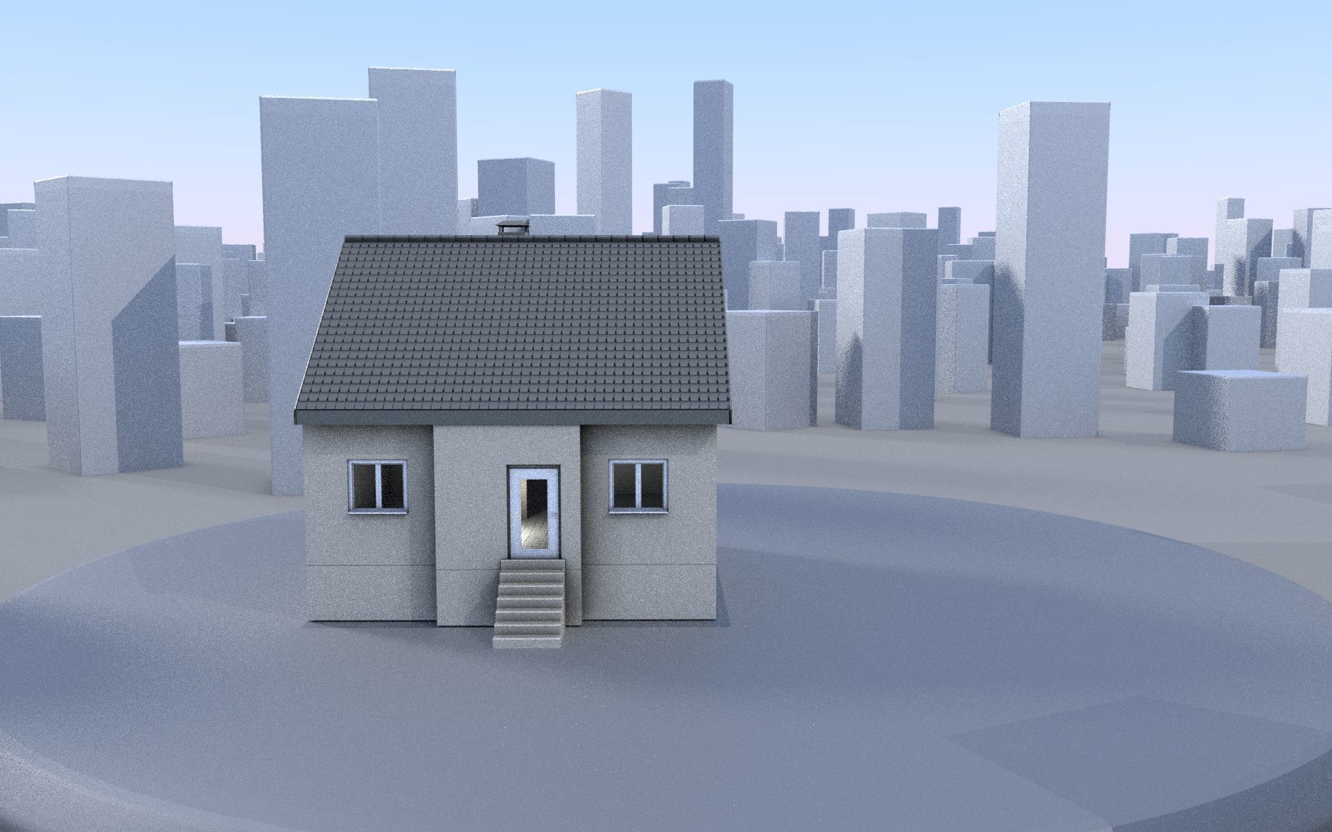 City Double Houses 3D Model Collection_483