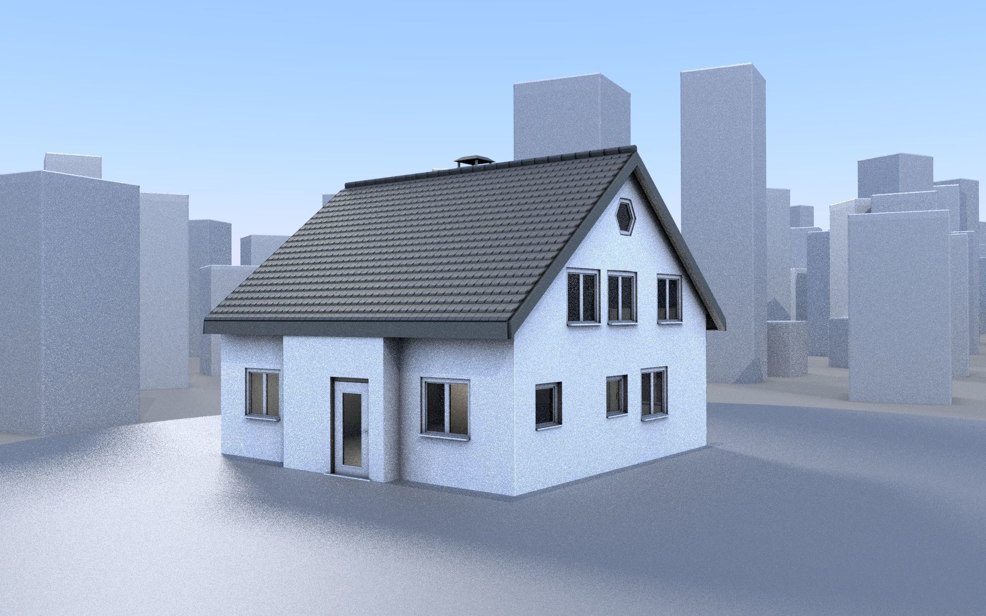 City Double Houses 3D Model Collection_372