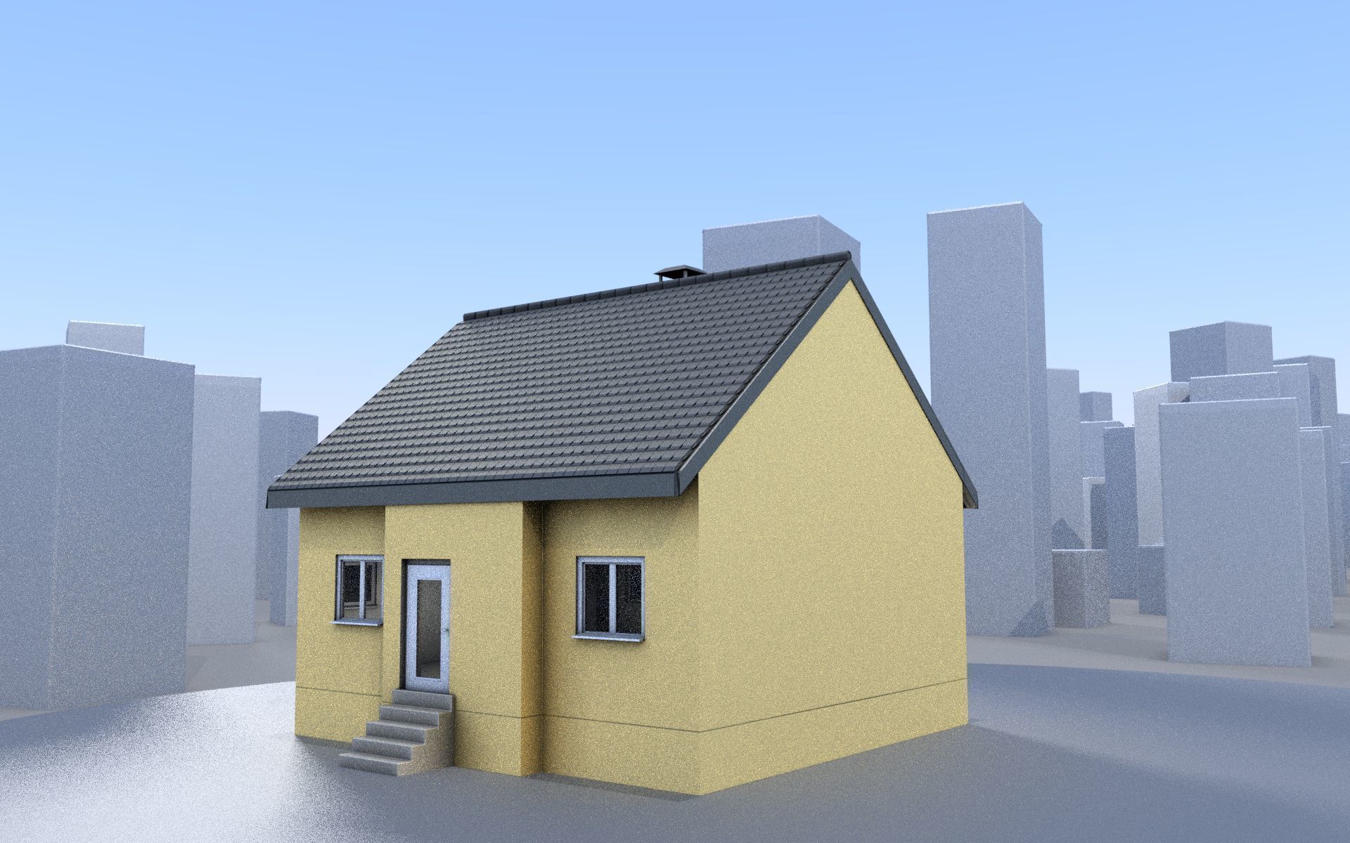 City Double Houses 3D Model Collection_501