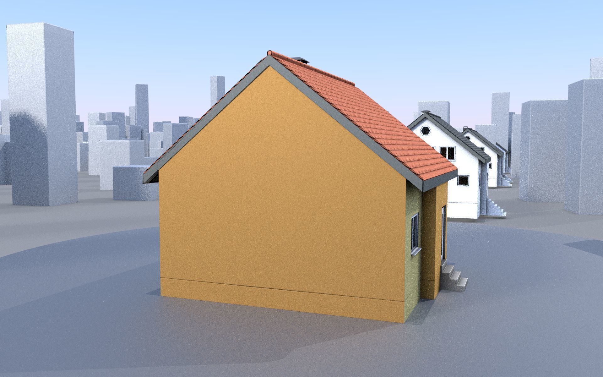 City Double Houses 3D Model Collection_155