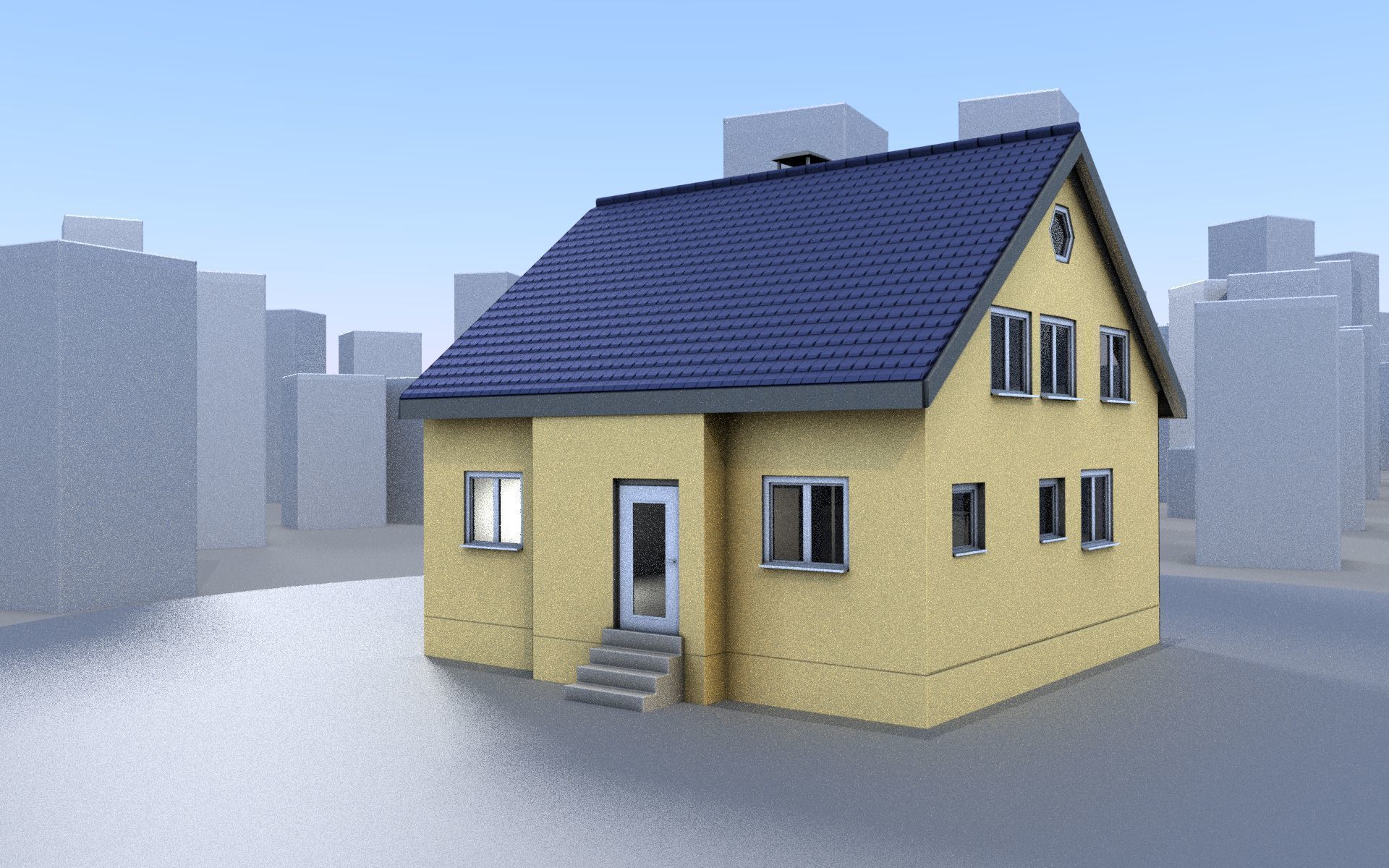 City Double Houses 3D Model Collection_675