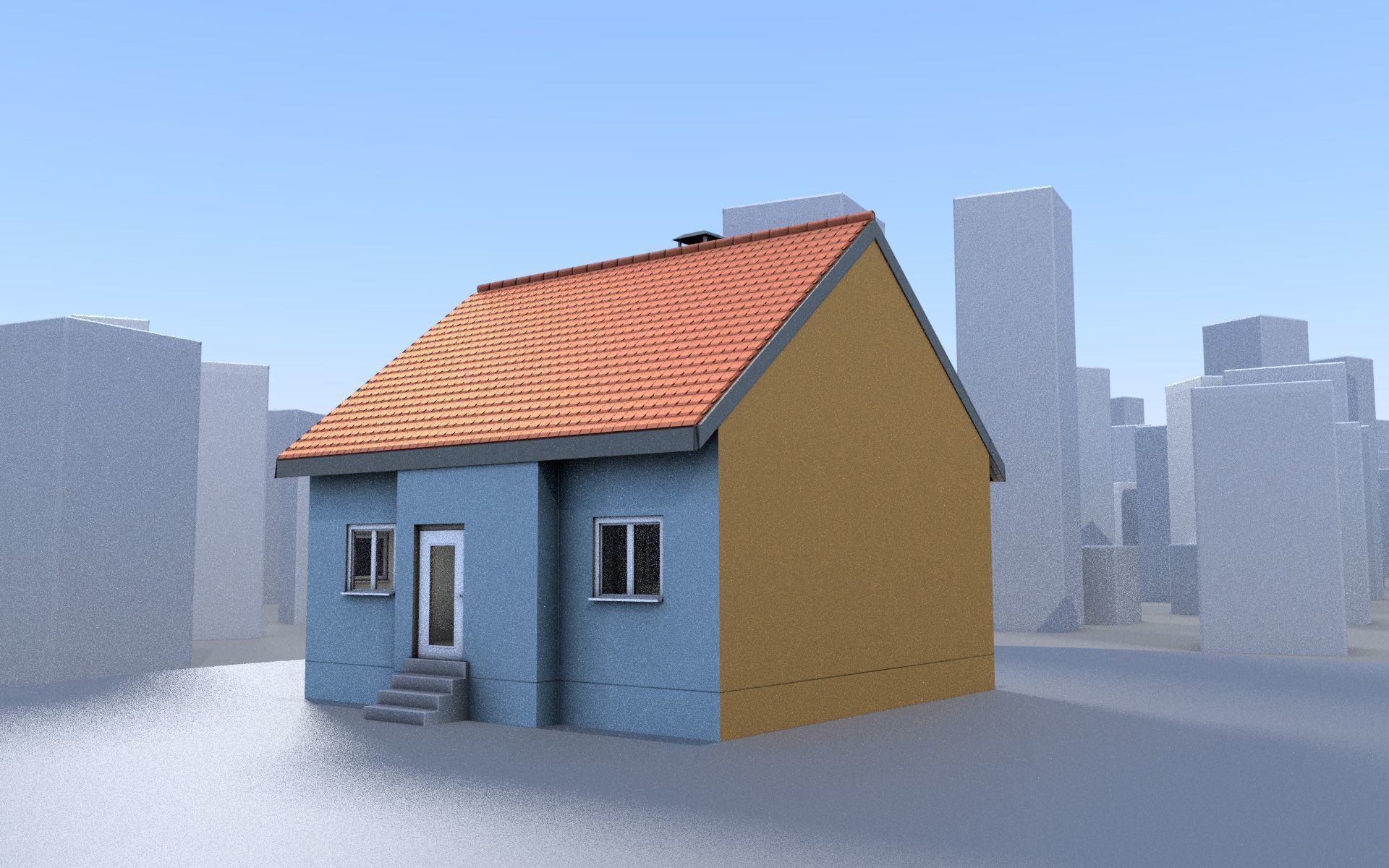 City Double Houses 3D Model Collection_260