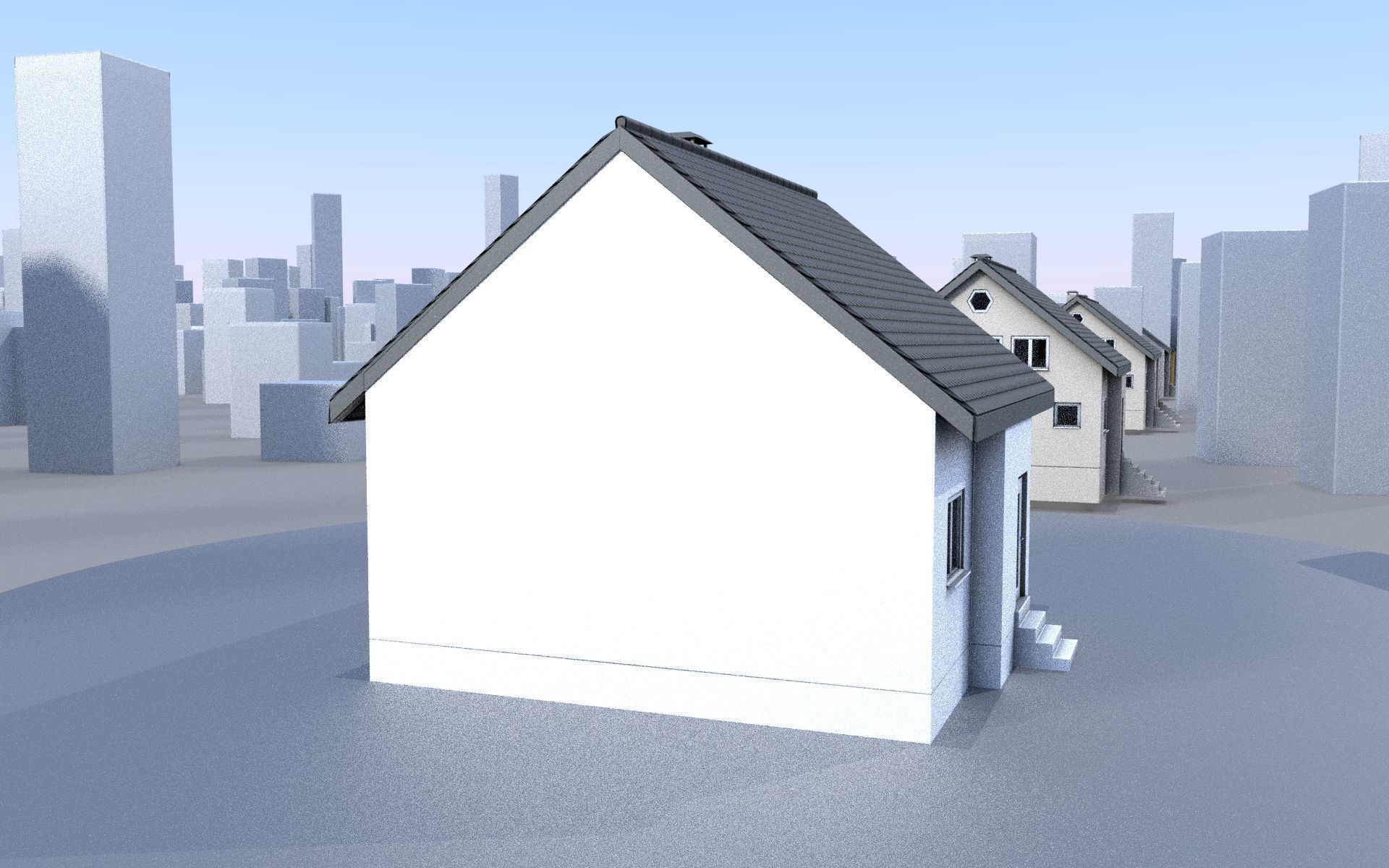 City Double Houses 3D Model Collection_359
