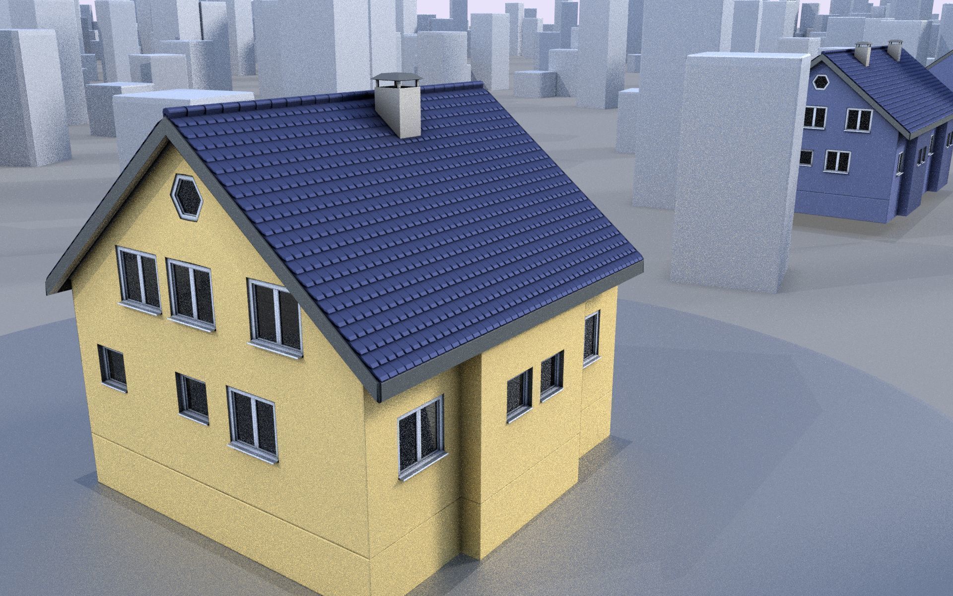 City Double Houses 3D Model Collection_685