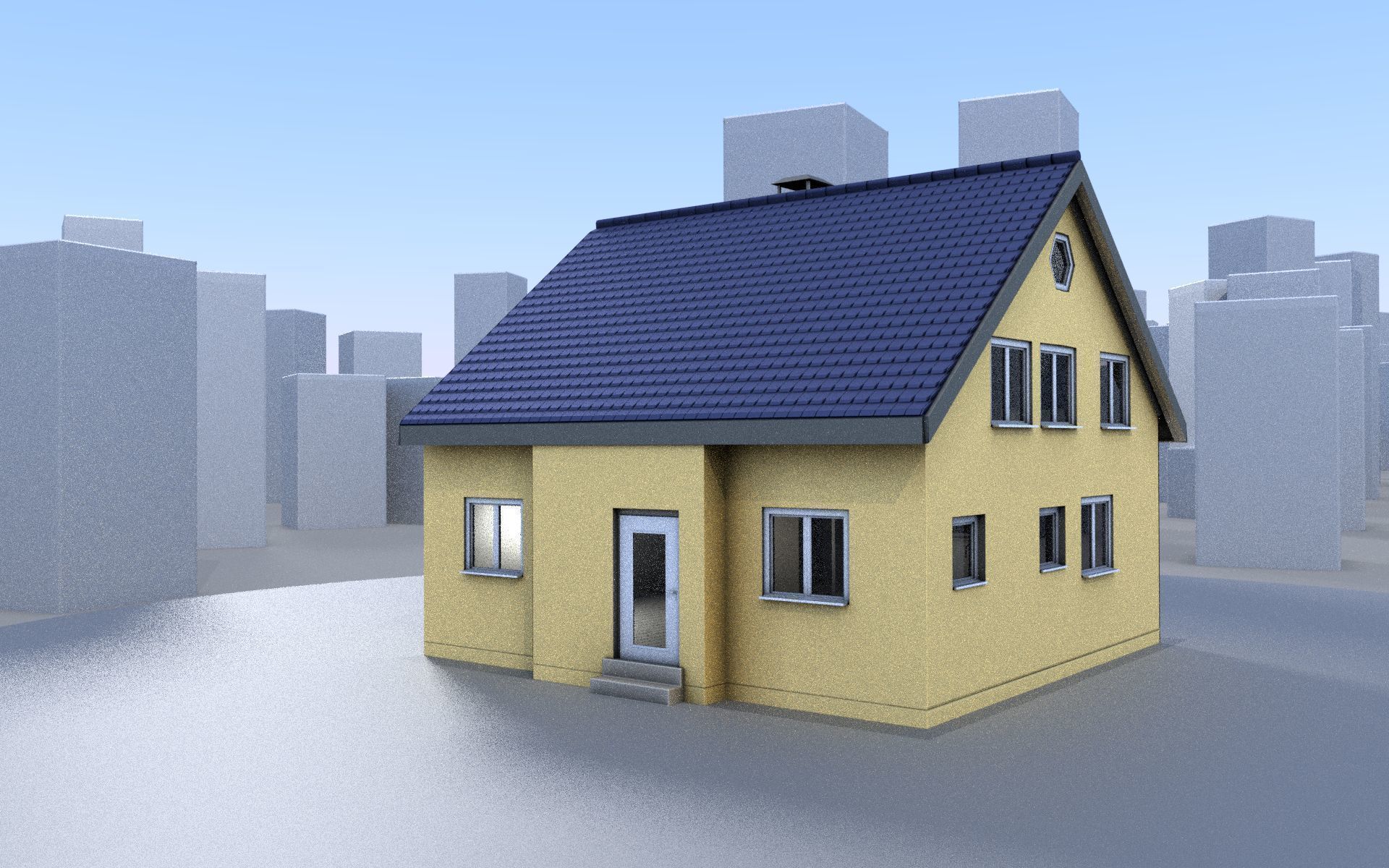 City Double Houses 3D Model Collection_677