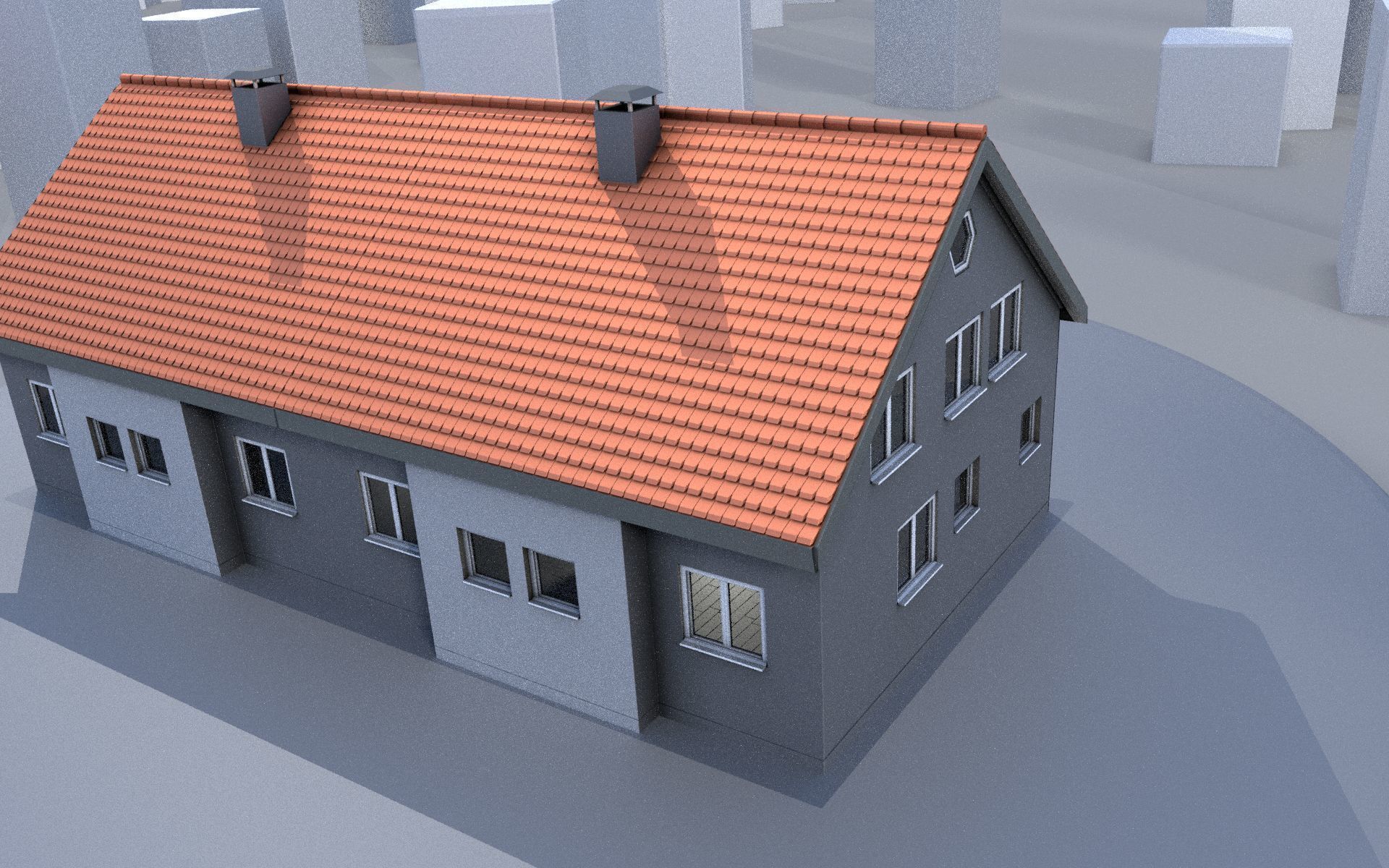 City Double Houses 3D Model Collection_70