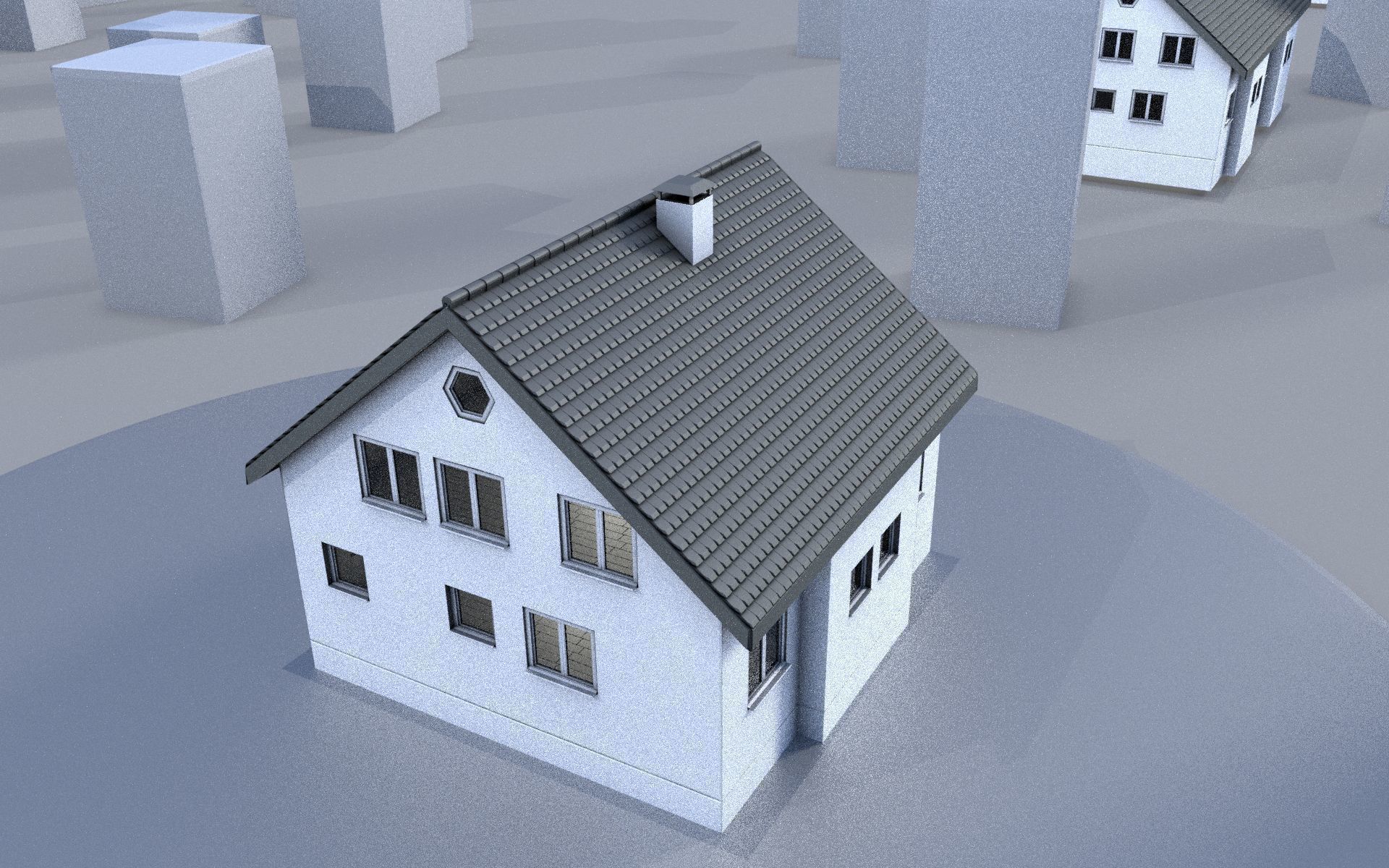 City Double Houses 3D Model Collection_378