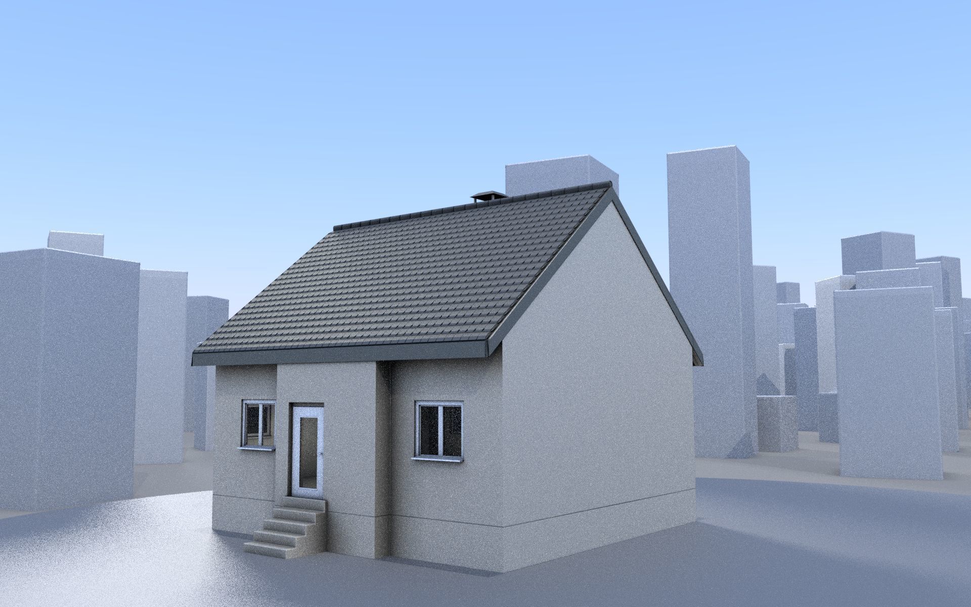 City Double Houses 3D Model Collection_414