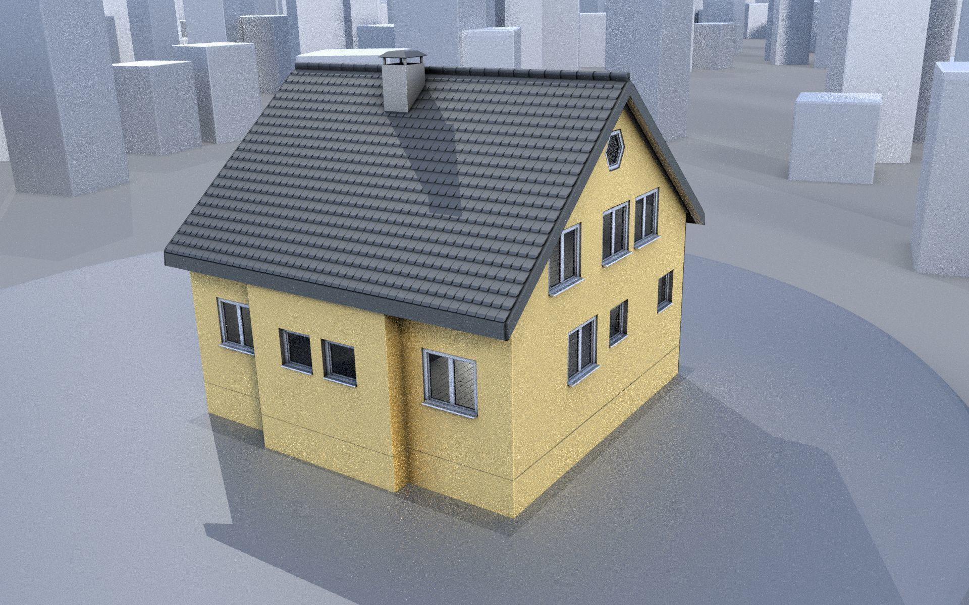 City Double Houses 3D Model Collection_520