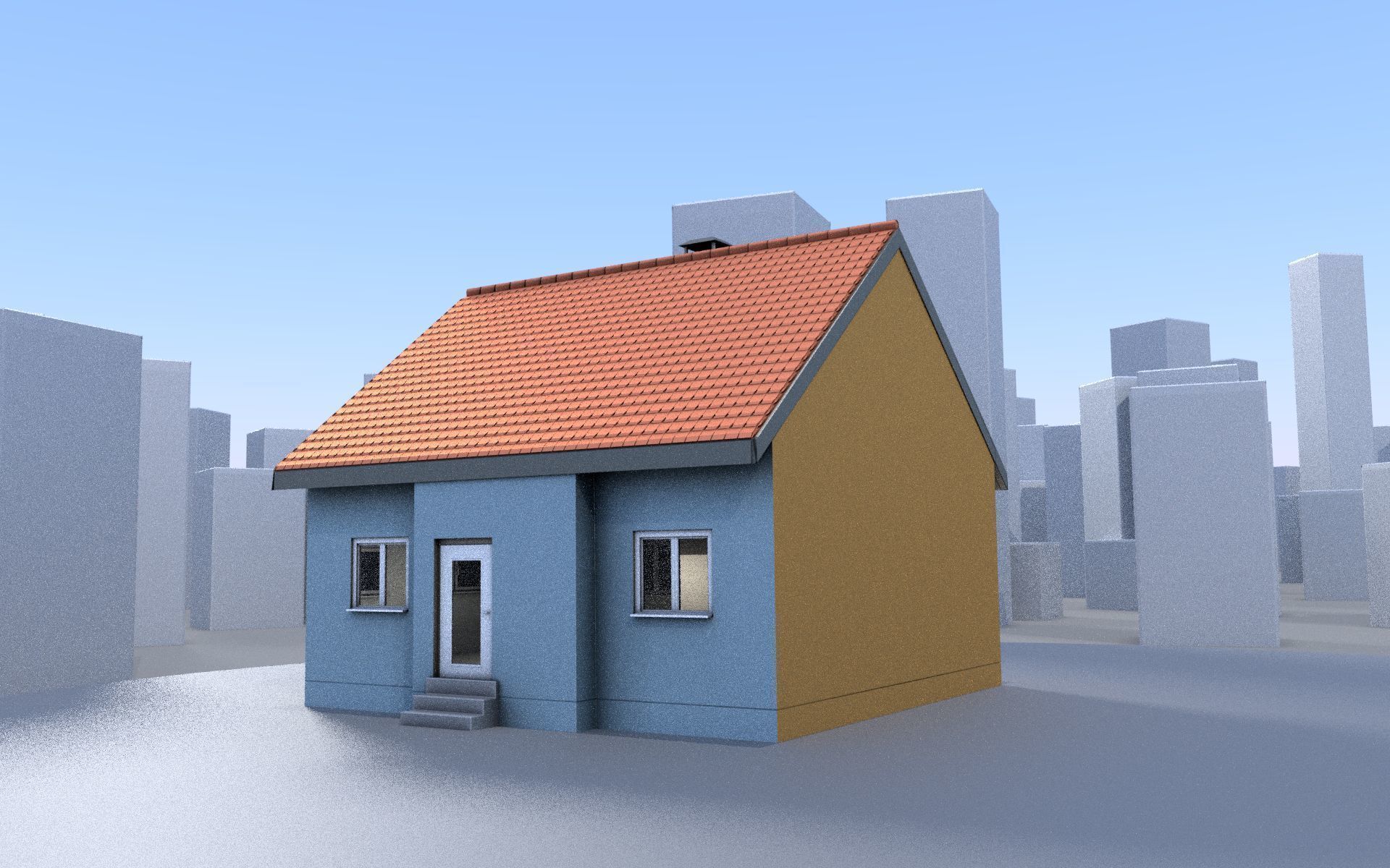 City Double Houses 3D Model Collection_259