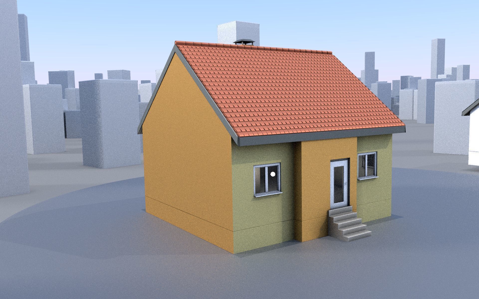 City Double Houses 3D Model Collection_156