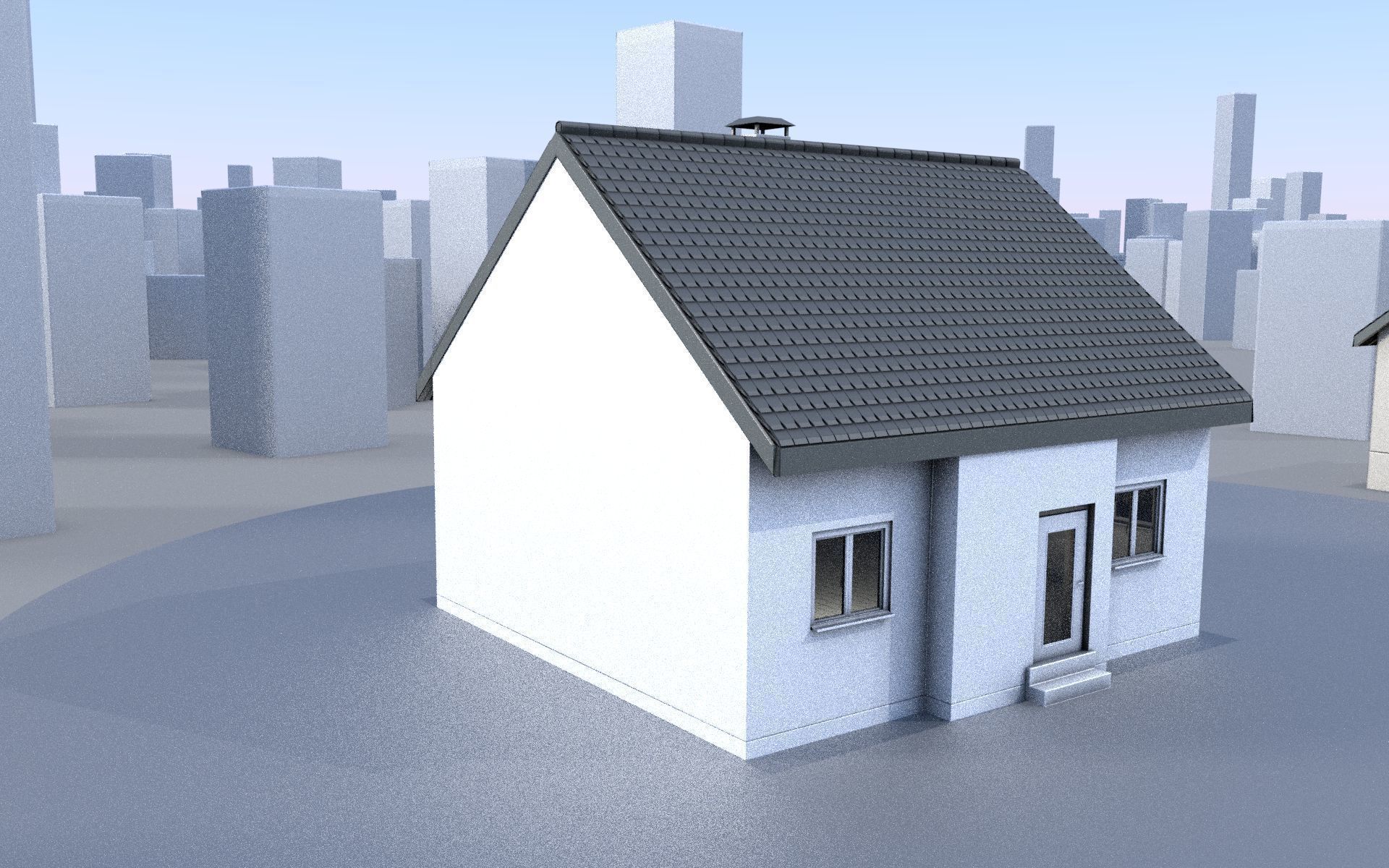 City Double Houses 3D Model Collection_376