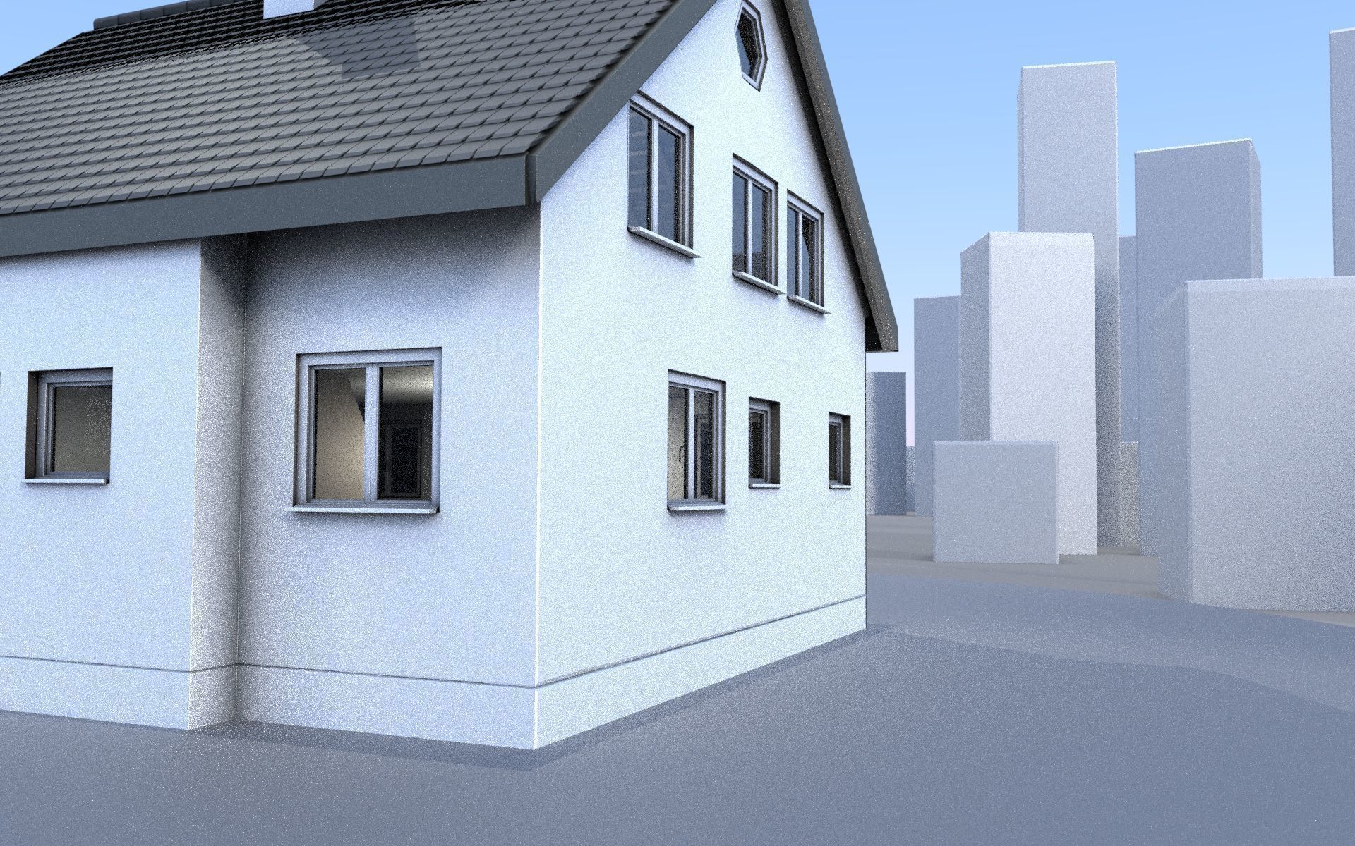 City Double Houses 3D Model Collection_317