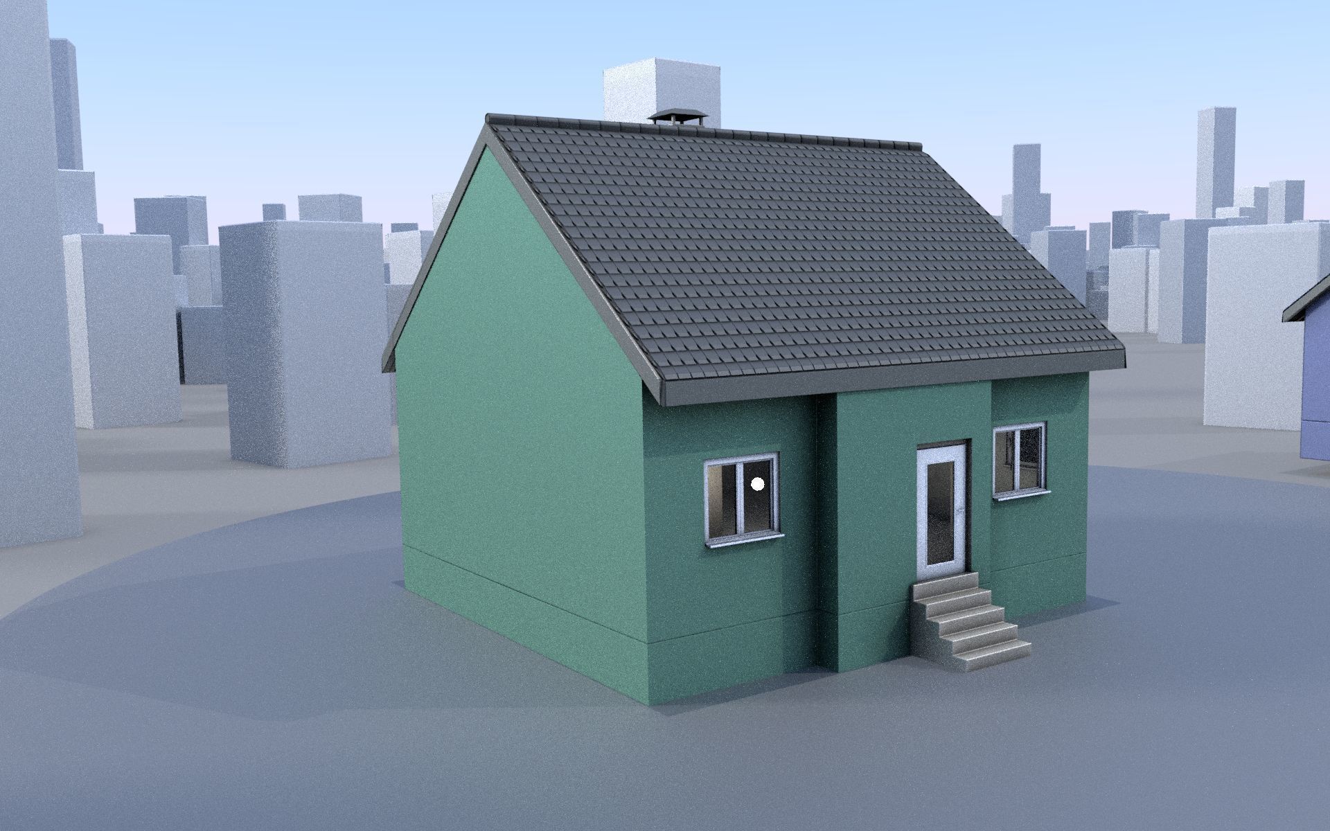 City Double Houses 3D Model Collection_596