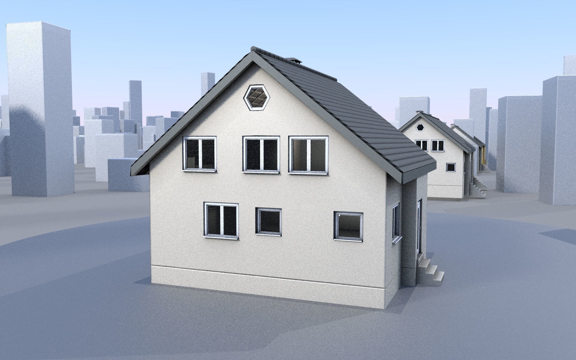 City Double Houses 3D Model Collection_412