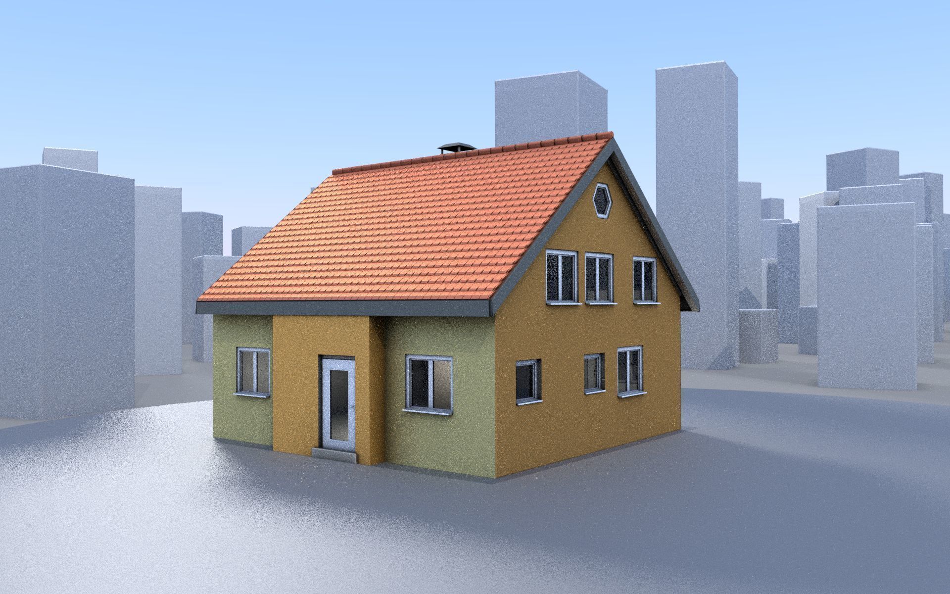 City Double Houses 3D Model Collection_168