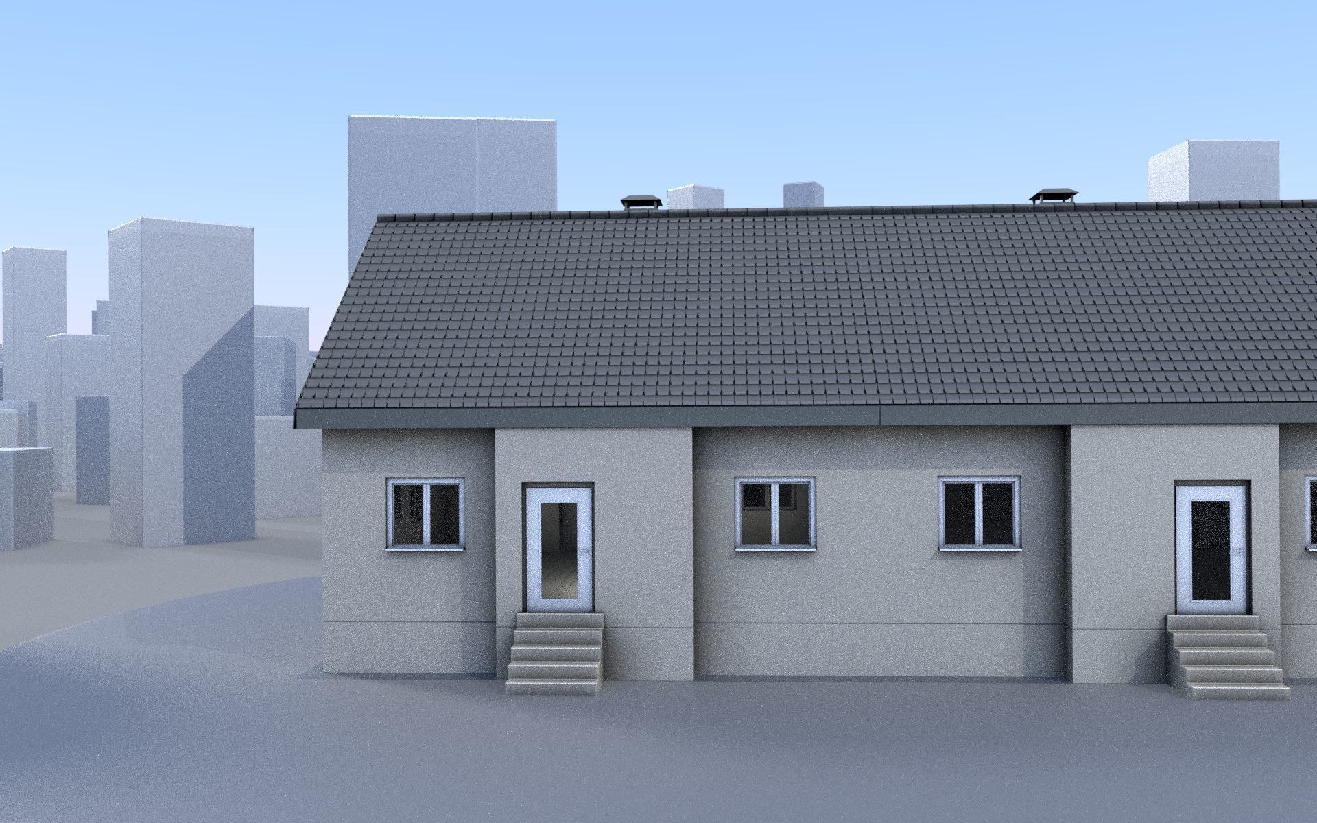 City Double Houses 3D Model Collection_469