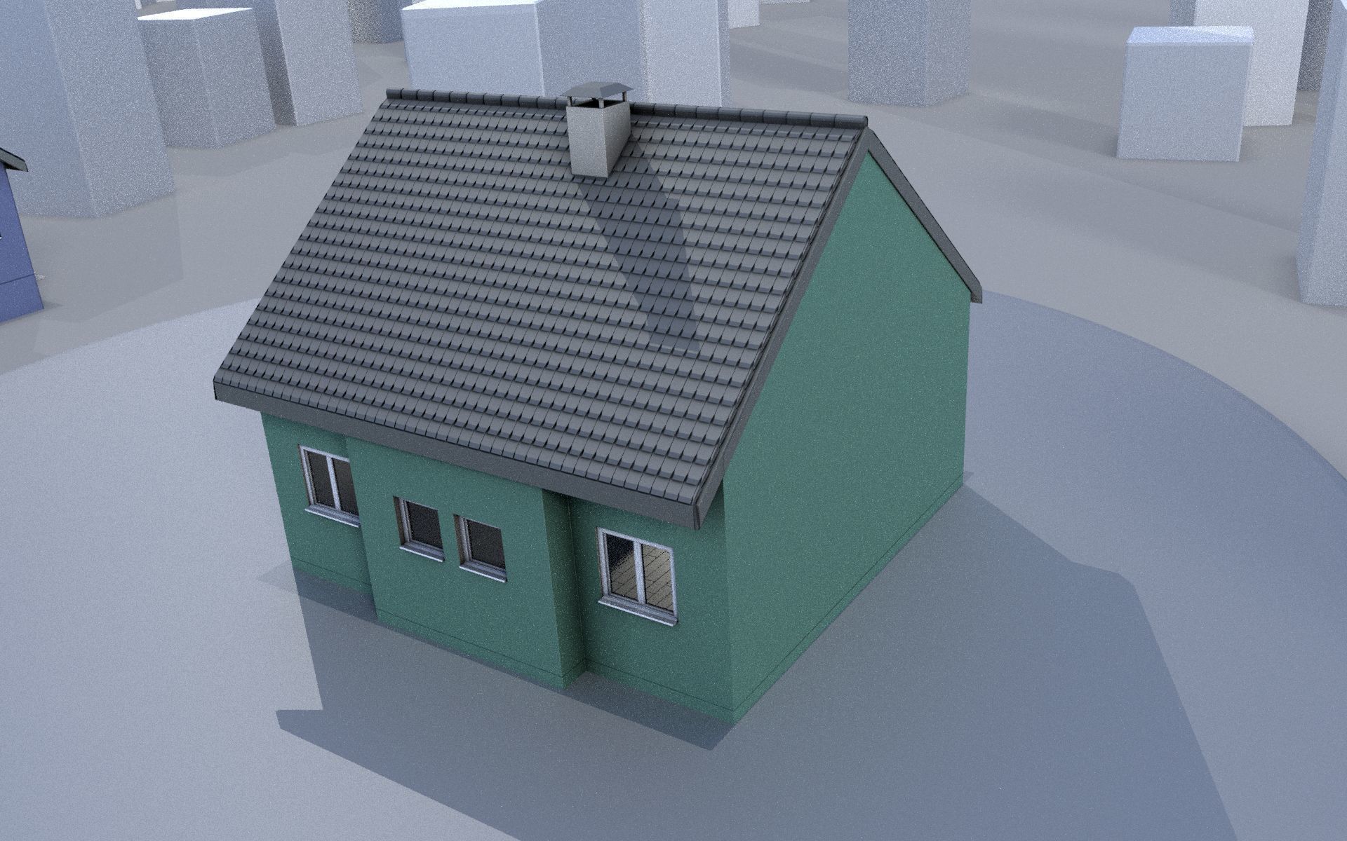 City Double Houses 3D Model Collection_589