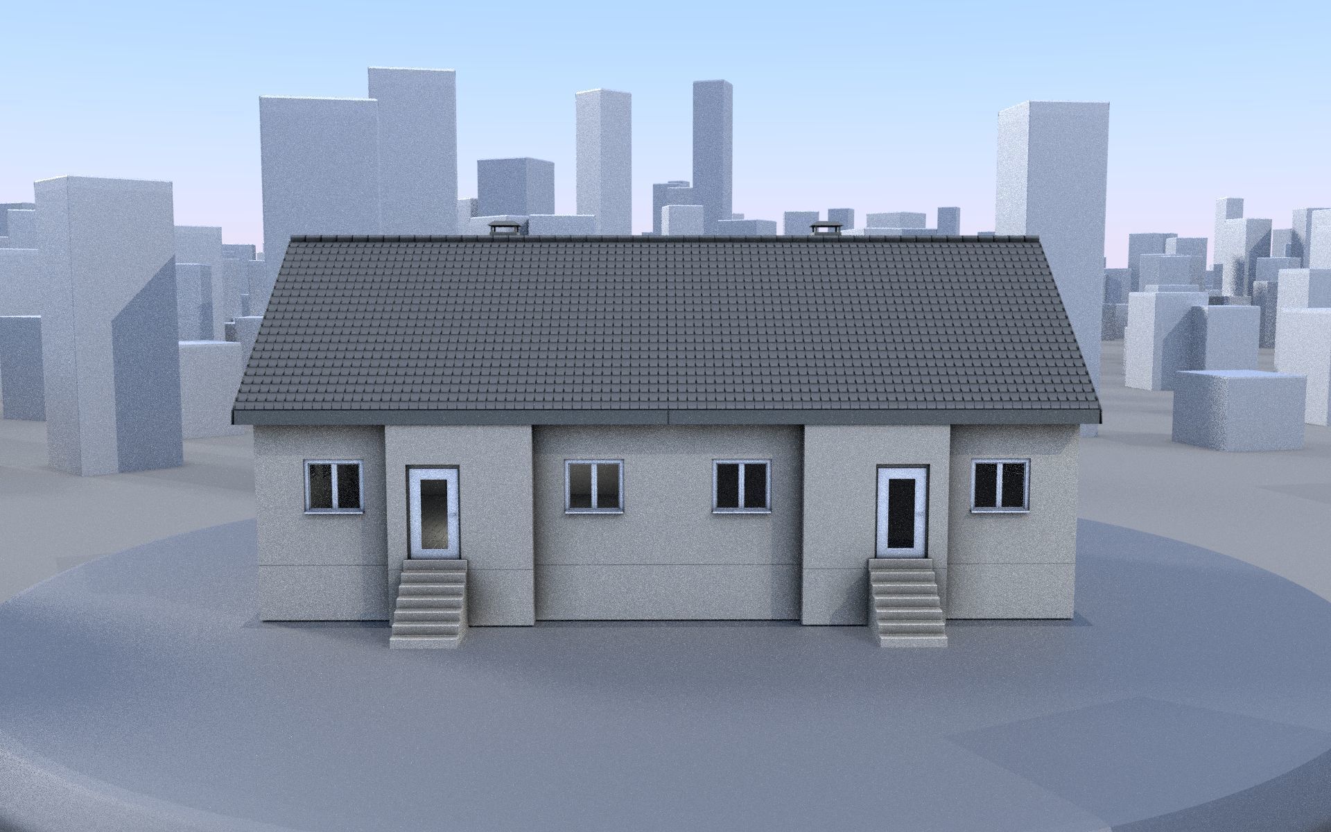 City Double Houses 3D Model Collection_439