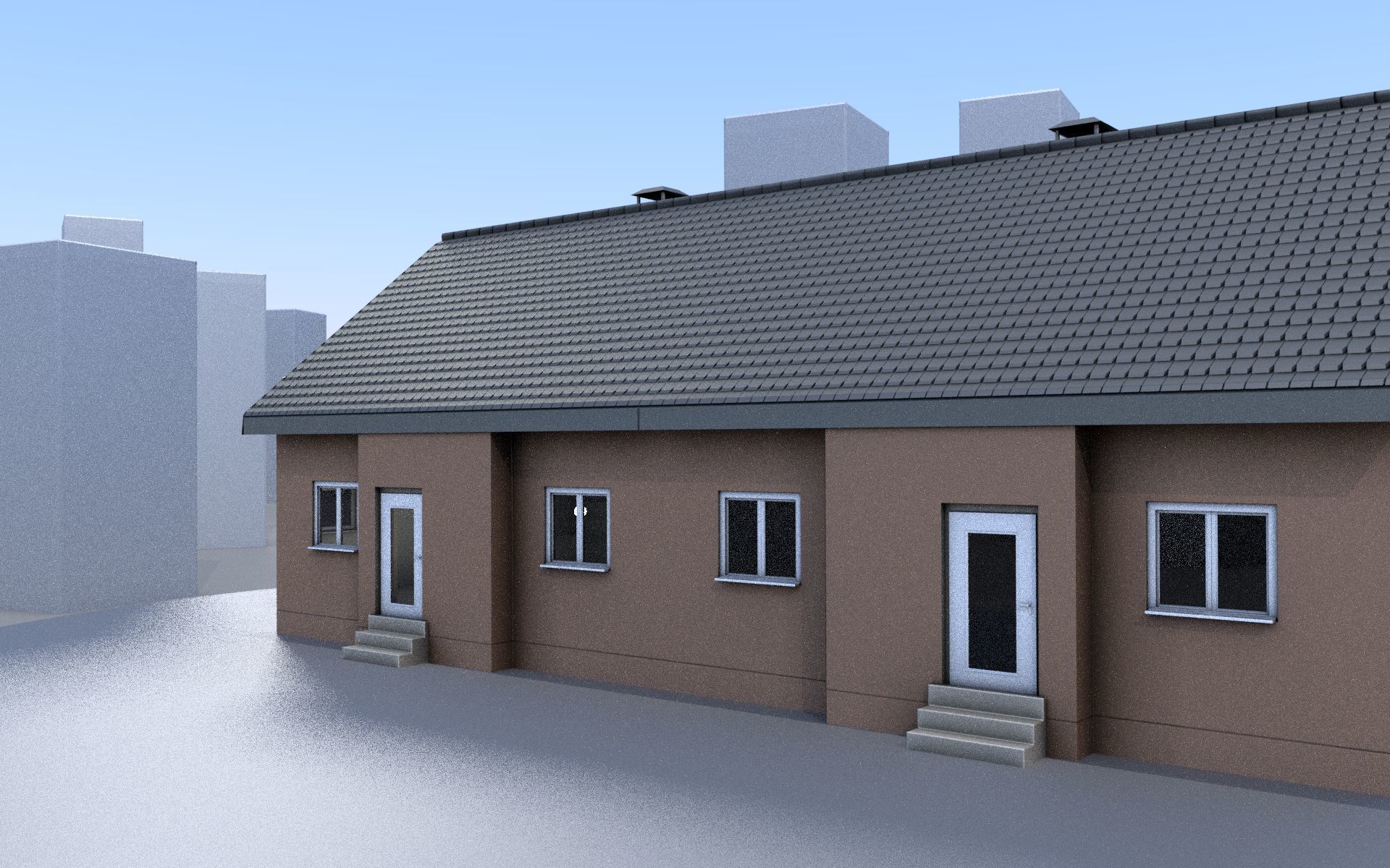 City Double Houses 3D Model Collection_550