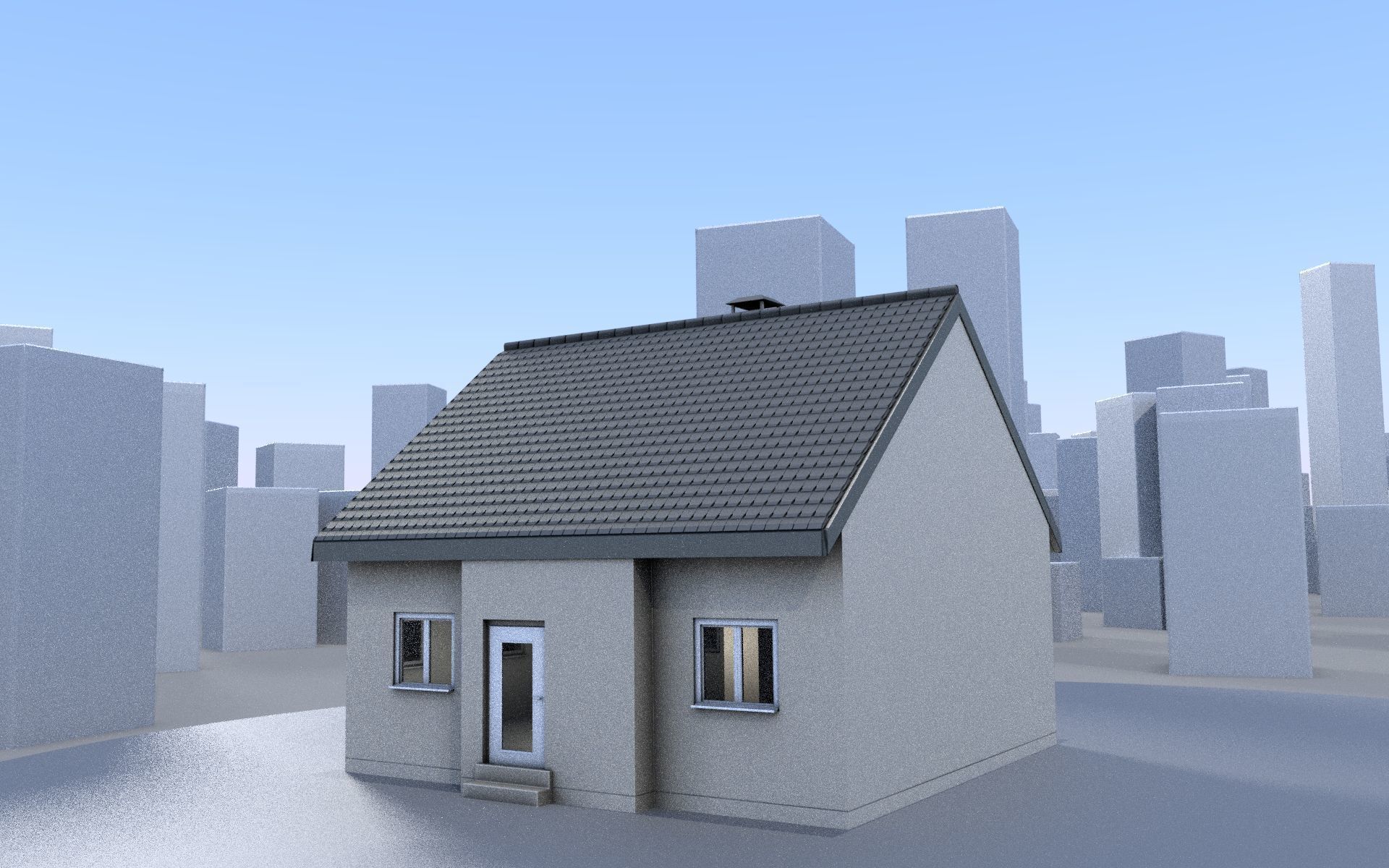 City Double Houses 3D Model Collection_416