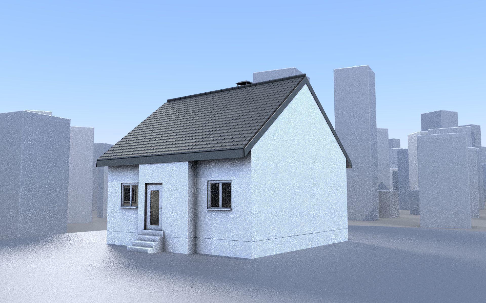 City Double Houses 3D Model Collection_224