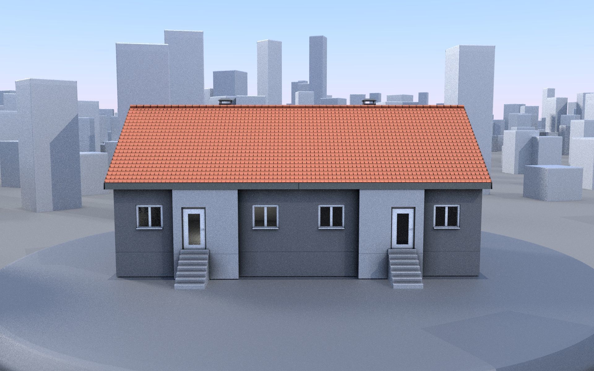 City Double Houses 3D Model Collection_64