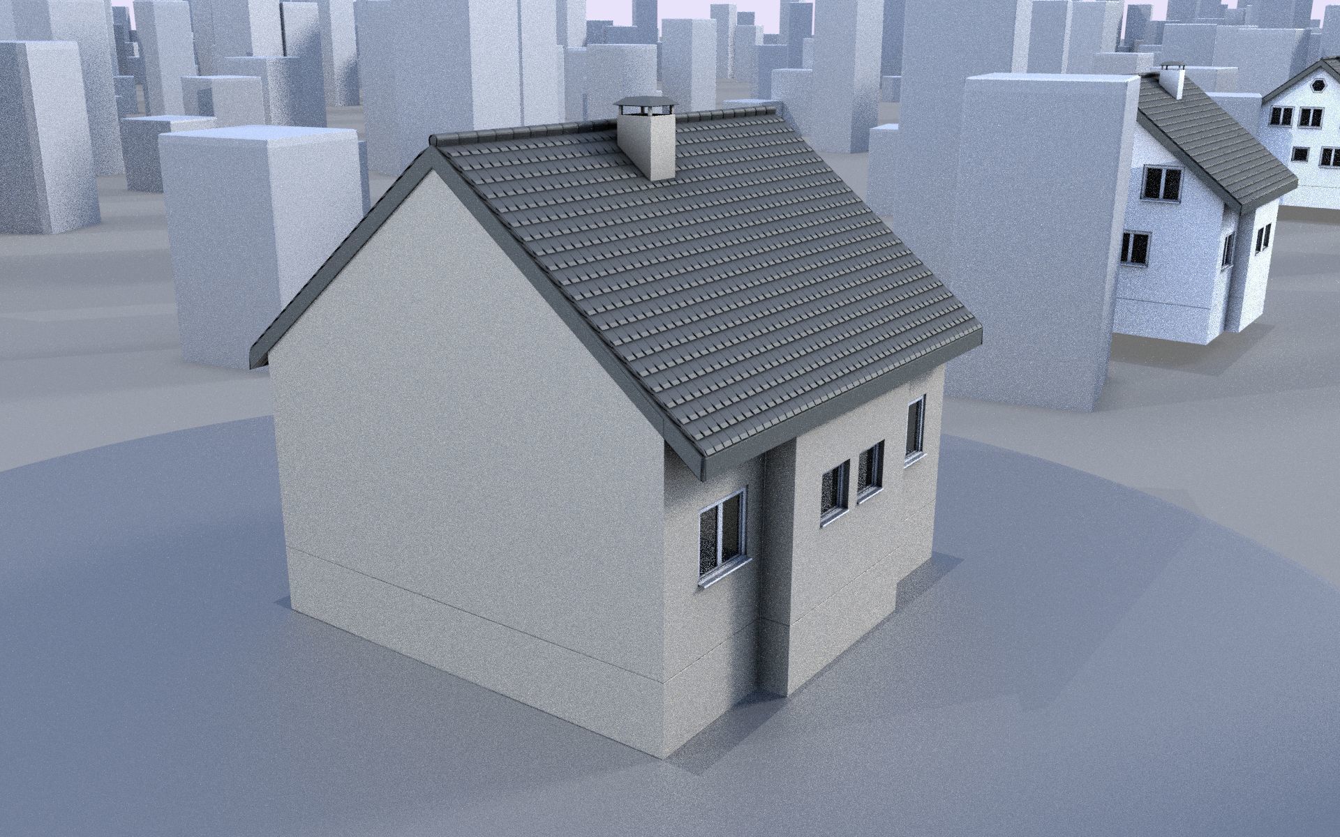 City Double Houses 3D Model Collection_404