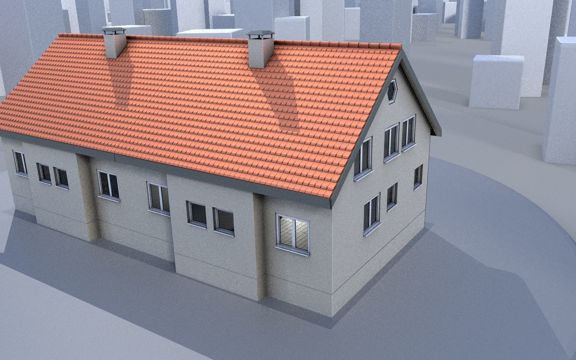 City Double Houses 3D Model Collection_102