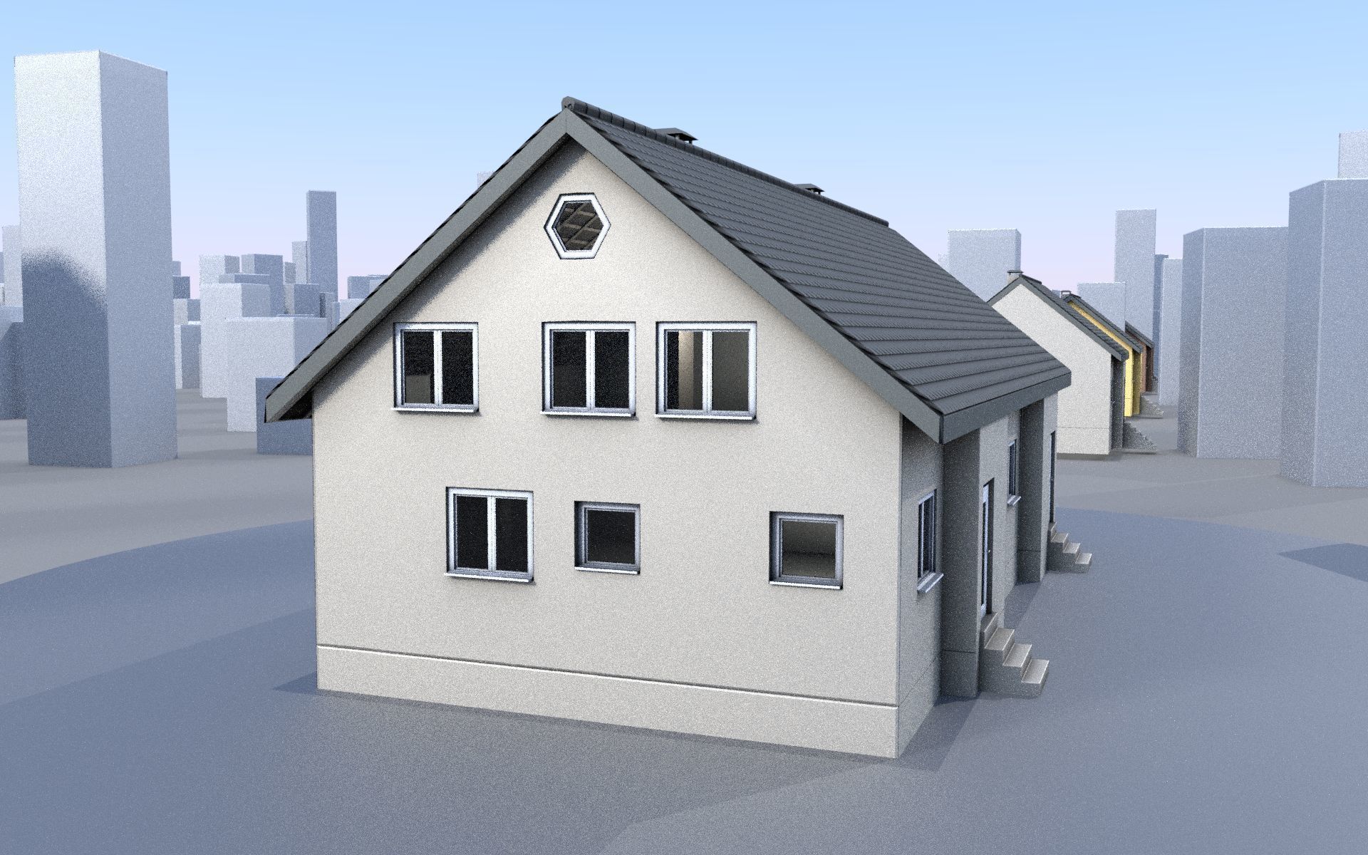 City Double Houses 3D Model Collection_449