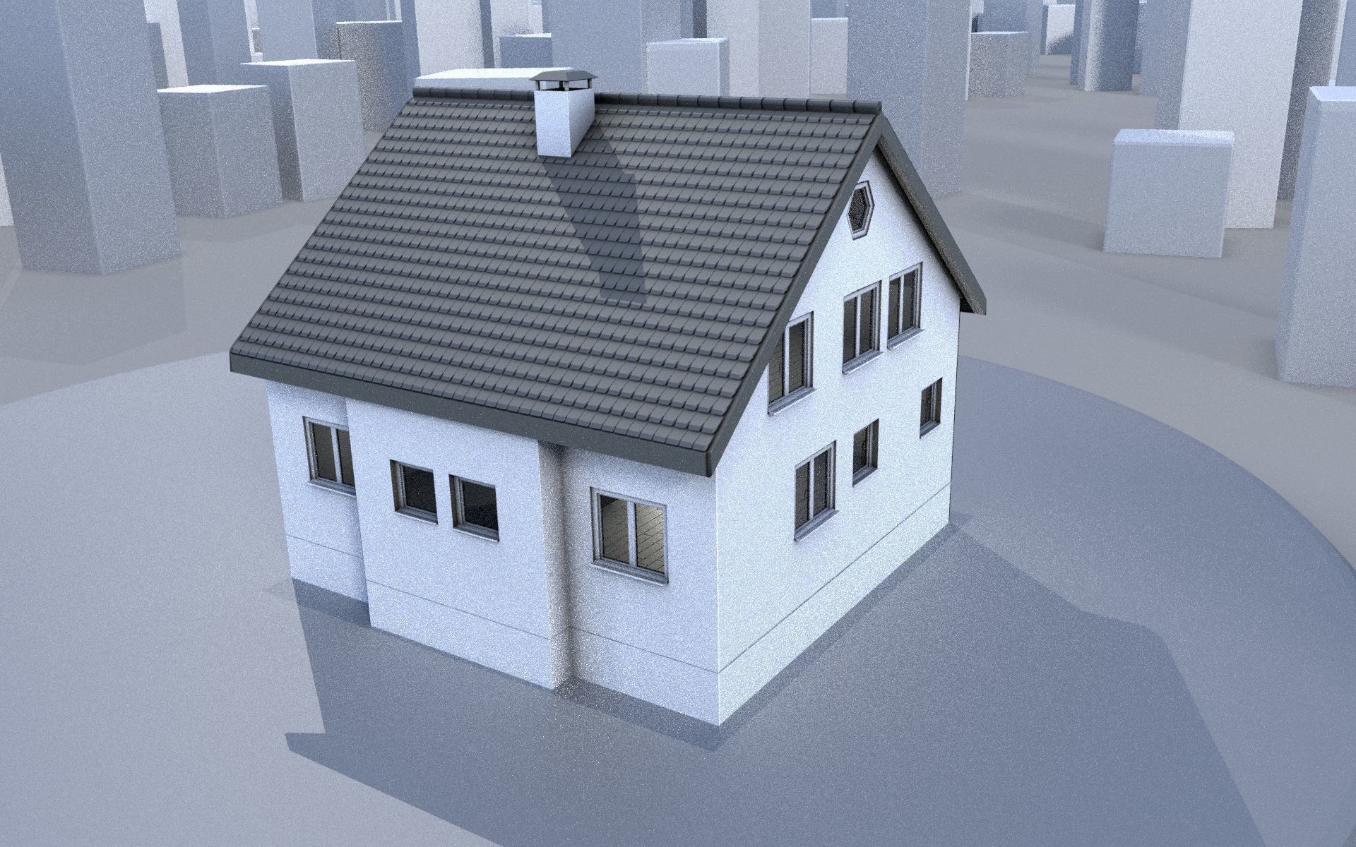 City Double Houses 3D Model Collection_233