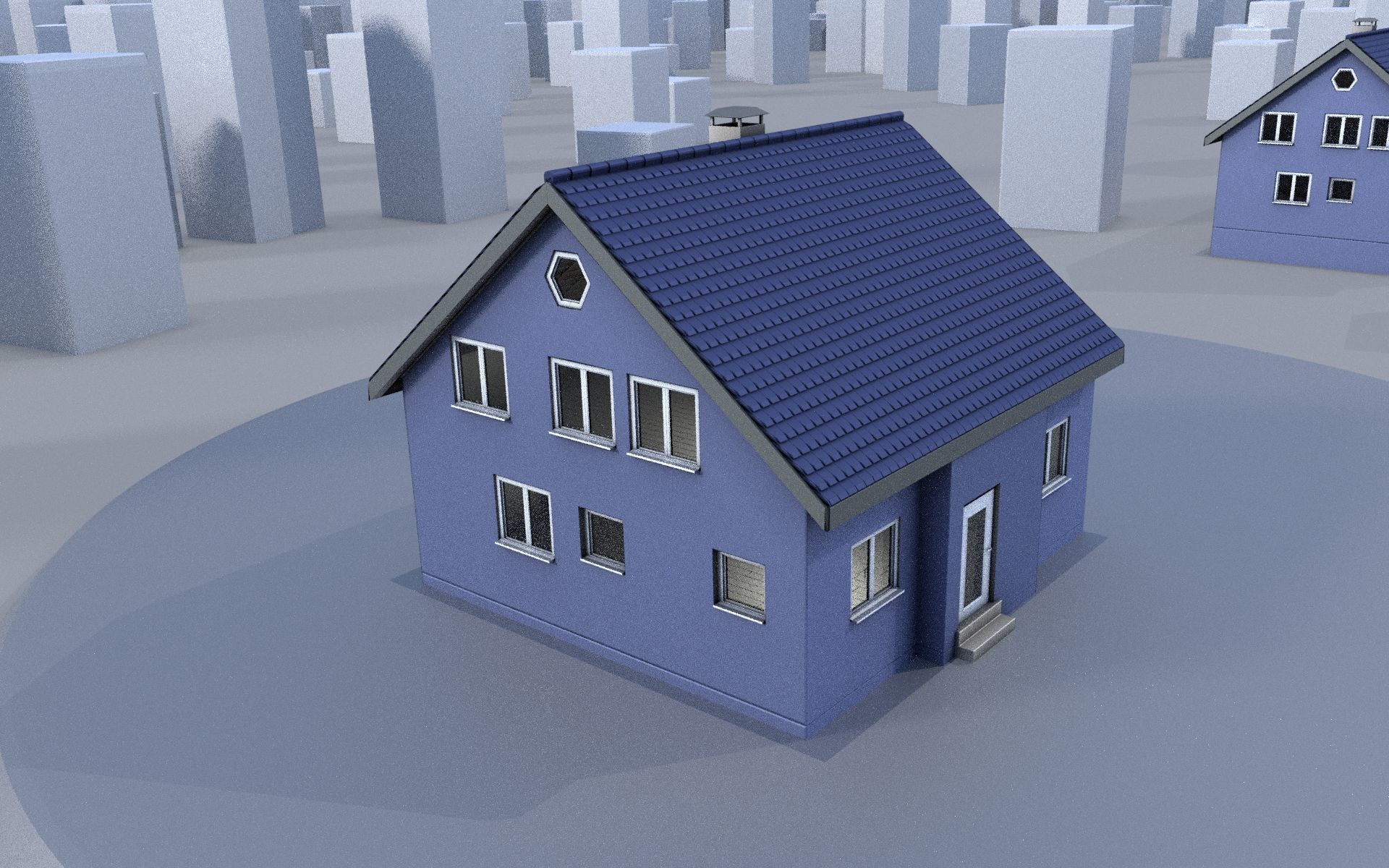 City Double Houses 3D Model Collection_611