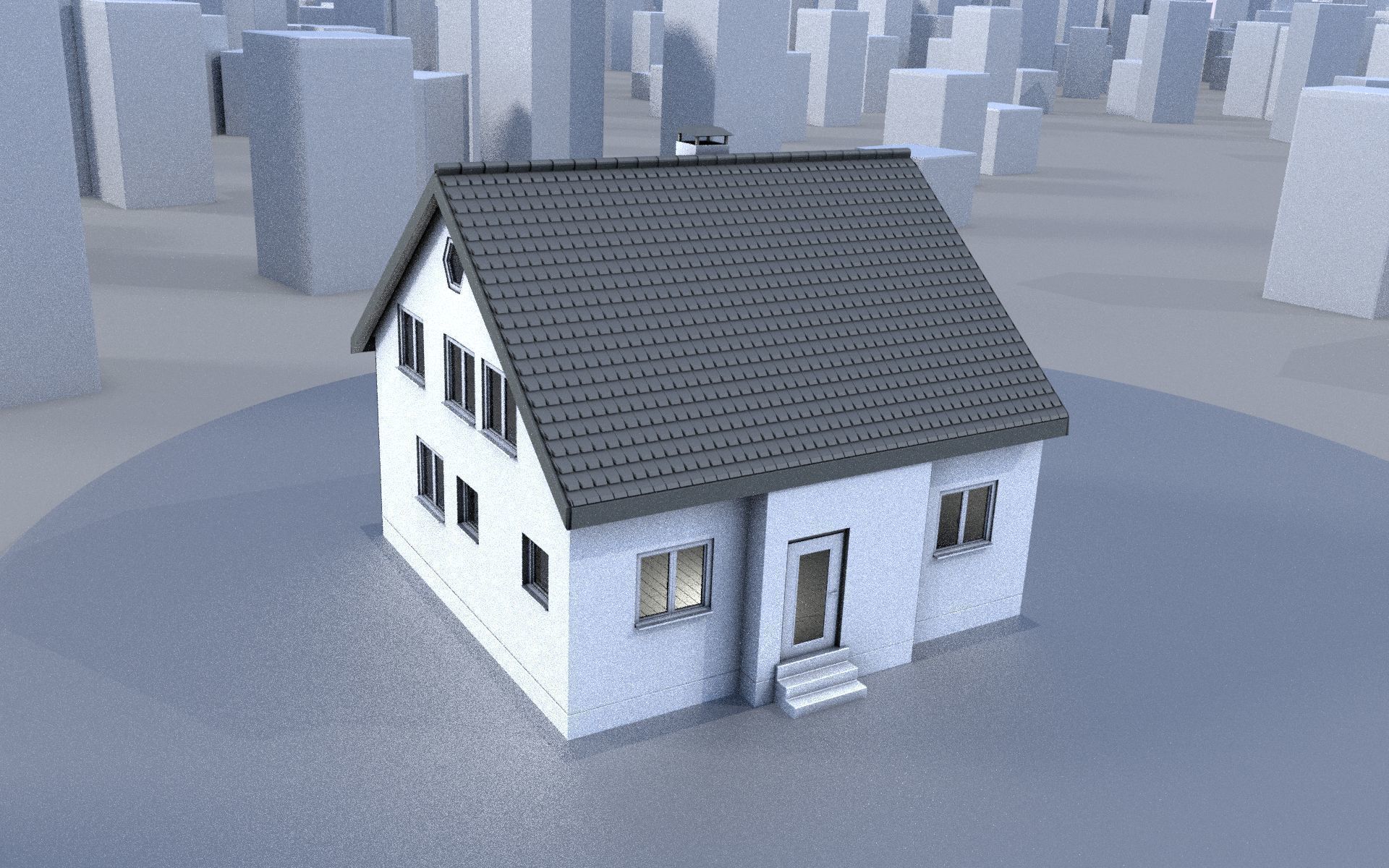 City Double Houses 3D Model Collection_255