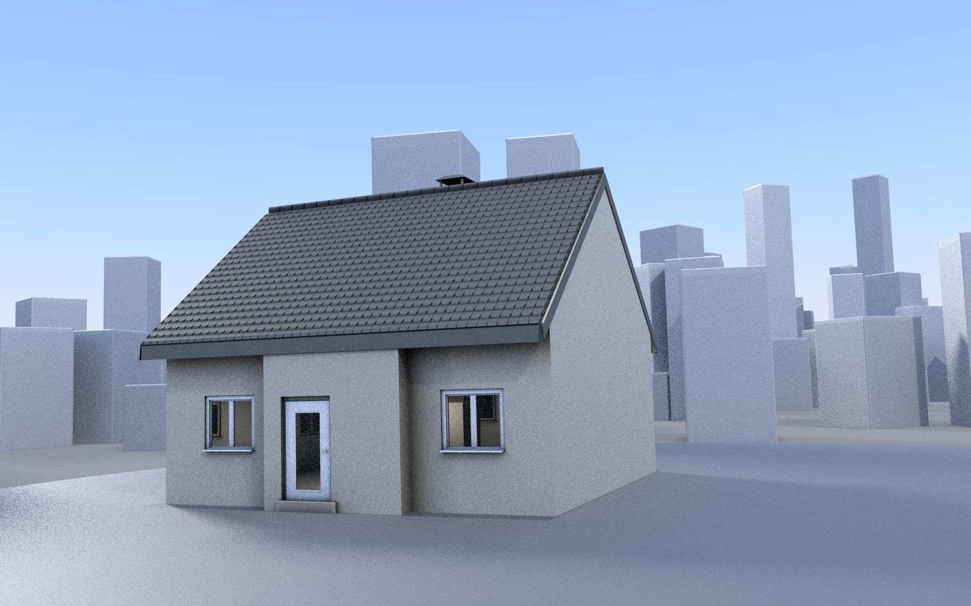 City Double Houses 3D Model Collection_418