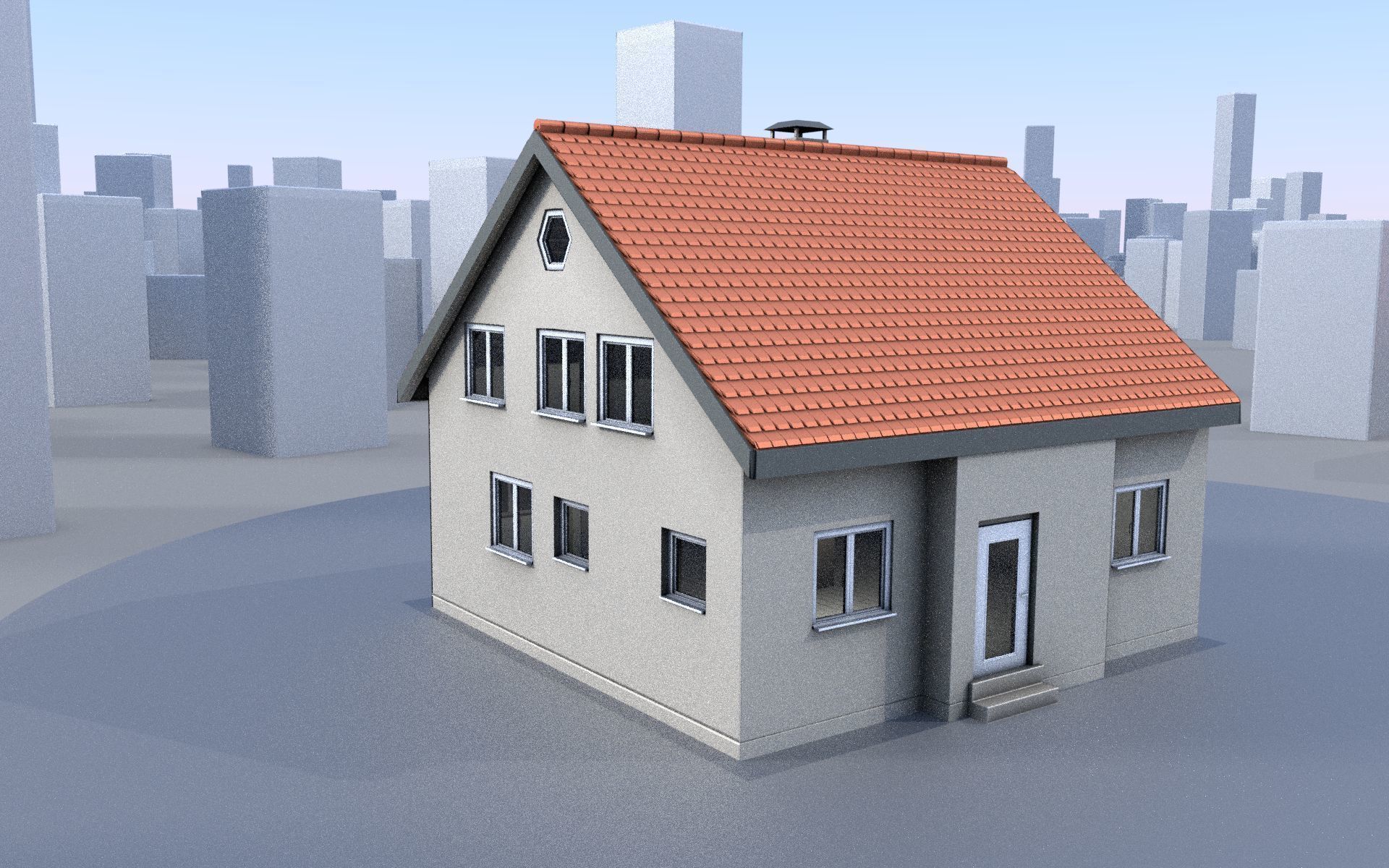 City Double Houses 3D Model Collection_166